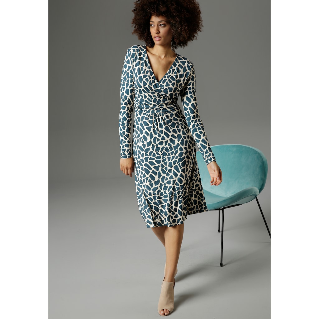 Aniston SELECTED Jerseykleid mit farbigem animal-print