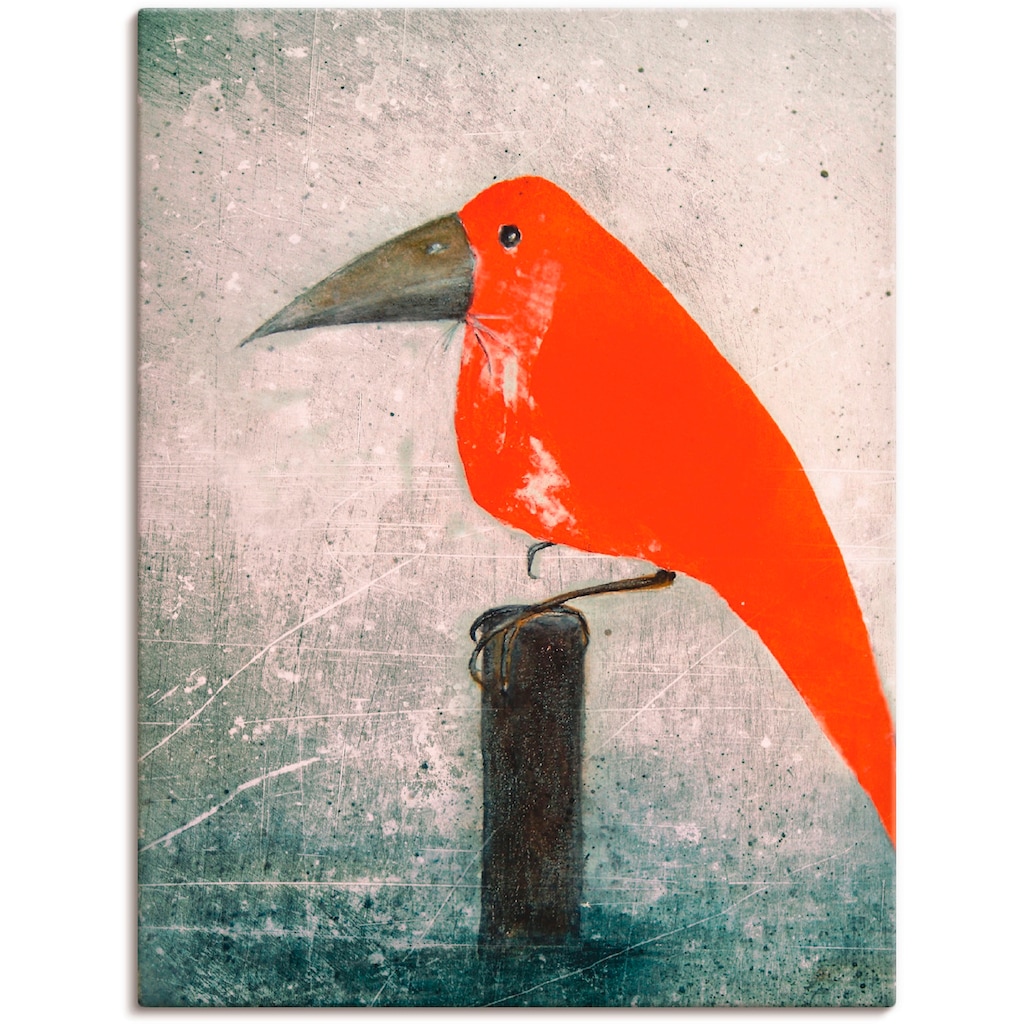 Artland Wandbild »Der Rote Vogel«, Vögel, (1 St.)