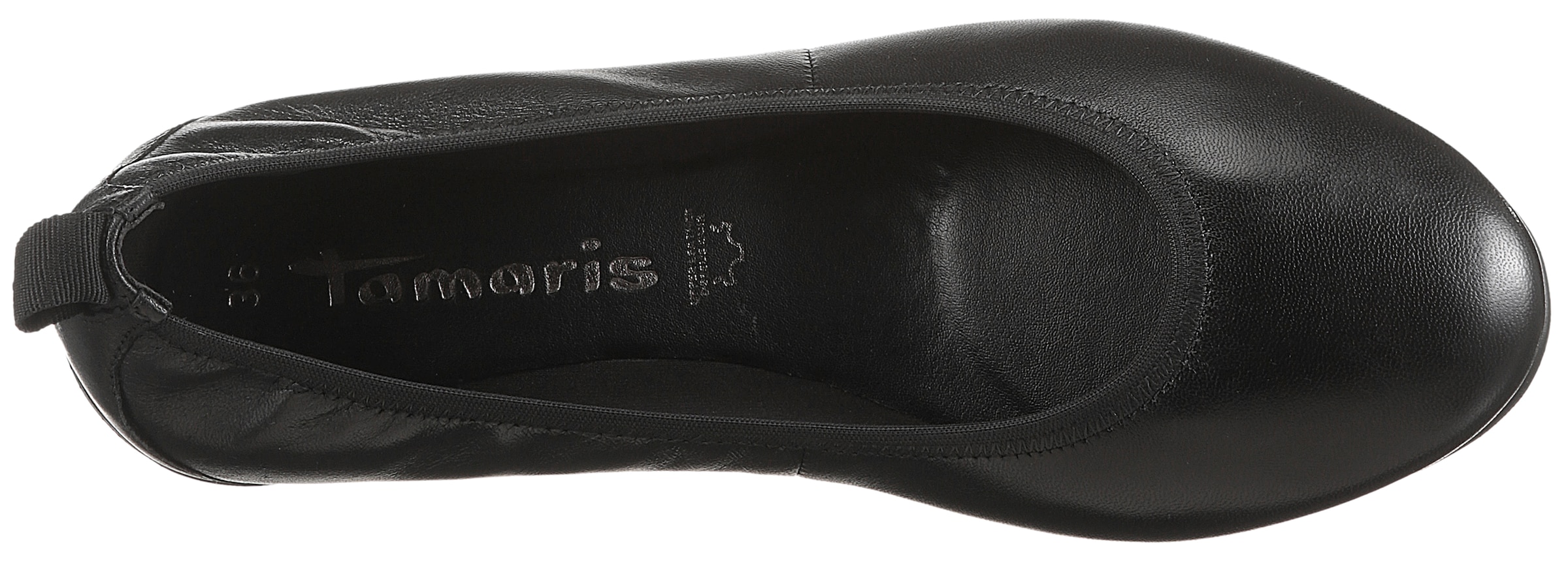 Tamaris Ballerina, Schlupfschuh, Bequemschuh mit komfortablem Elastikeinfass
