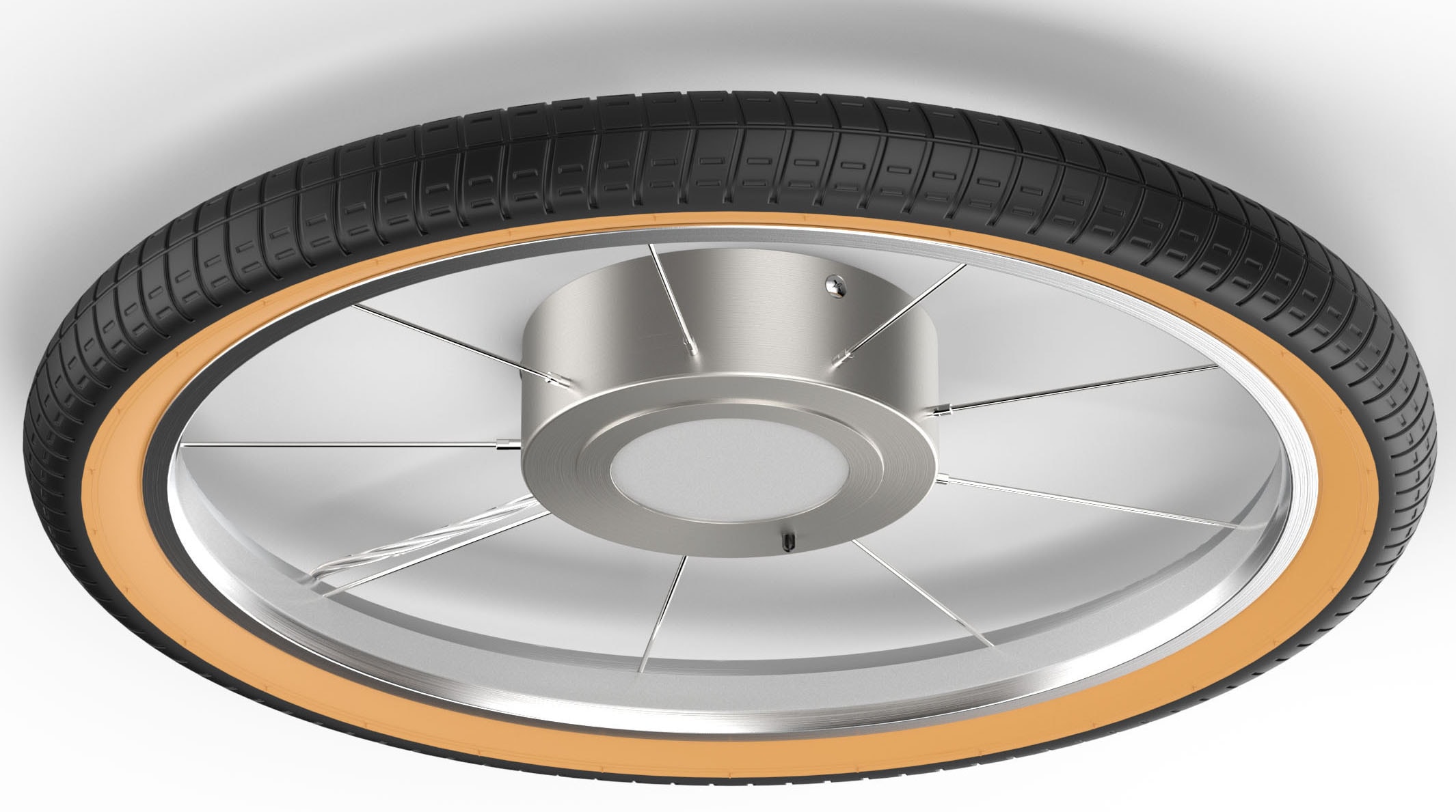 my home Deckenleuchte »Bela, Wheel, Reifen, Deckenlampe im Reifendesígn«, Leuchtmittel LED-Modul | LED wechselbar, Ø 51cm, Hauptlicht und indirekte Beleuchtung getrennt schaltbar