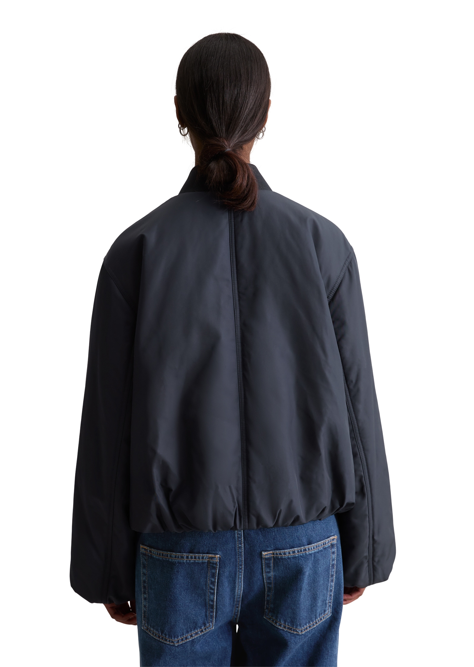 Marc O'Polo DENIM Blouson »im Aviator-Stil relaxed fit cropped aus recyceltem Polyester«