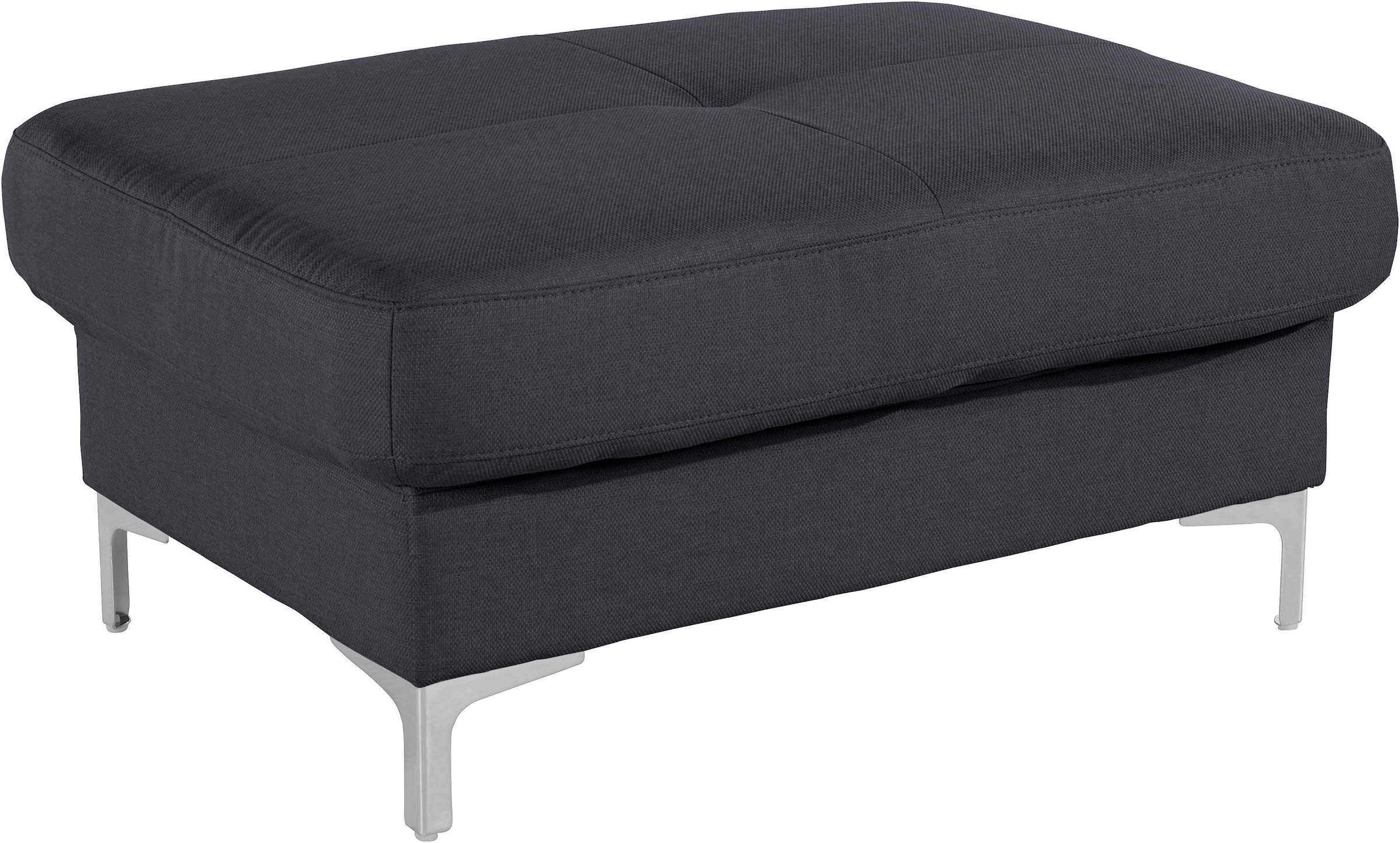 COTTA Polstergarnitur »Sammy L-Form«, (Set), Set bestehend aus: Ecksofa mit Kopfteilverstellung & Hocker