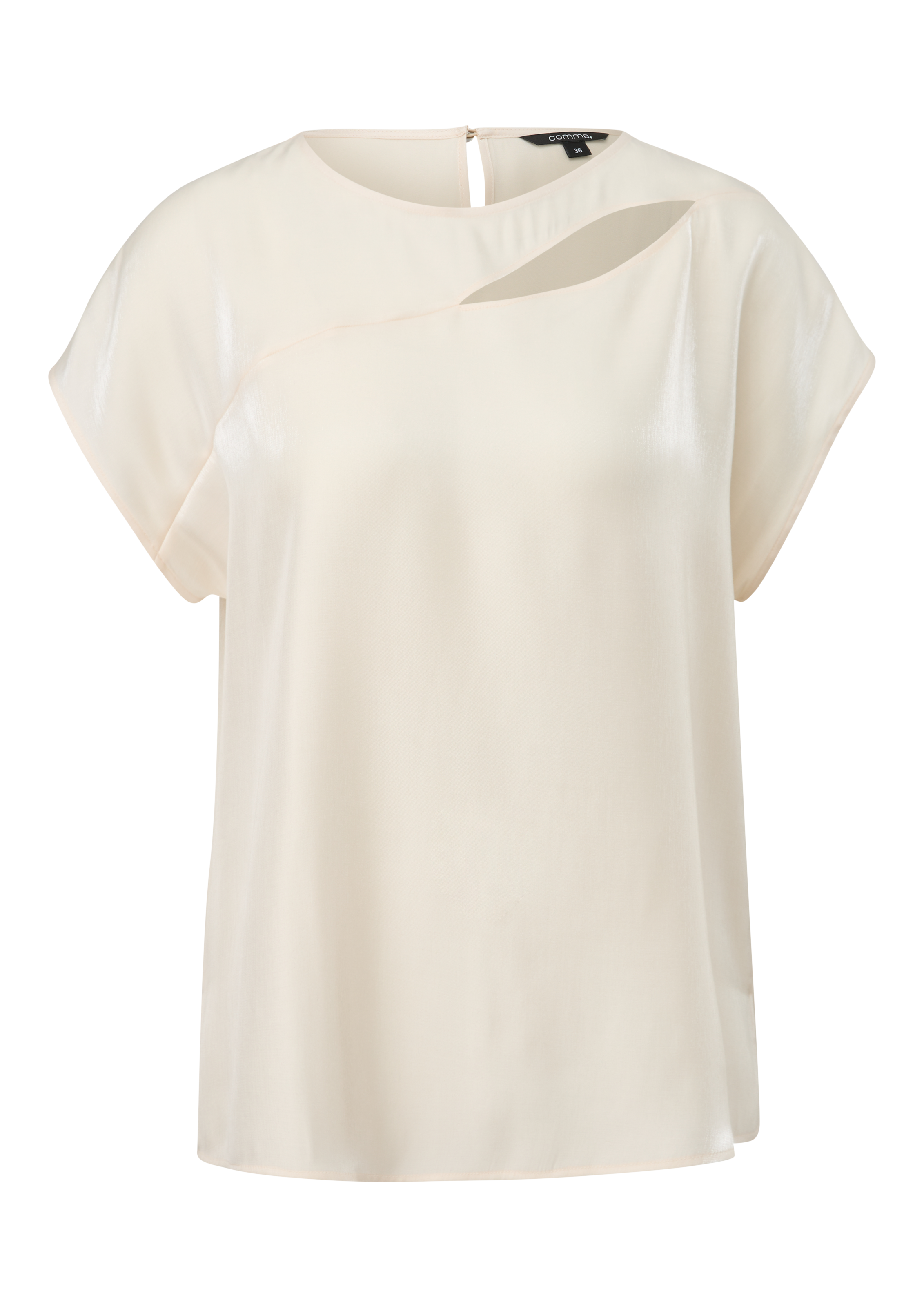Comma T-Shirt mit Ausschnitt an der Front