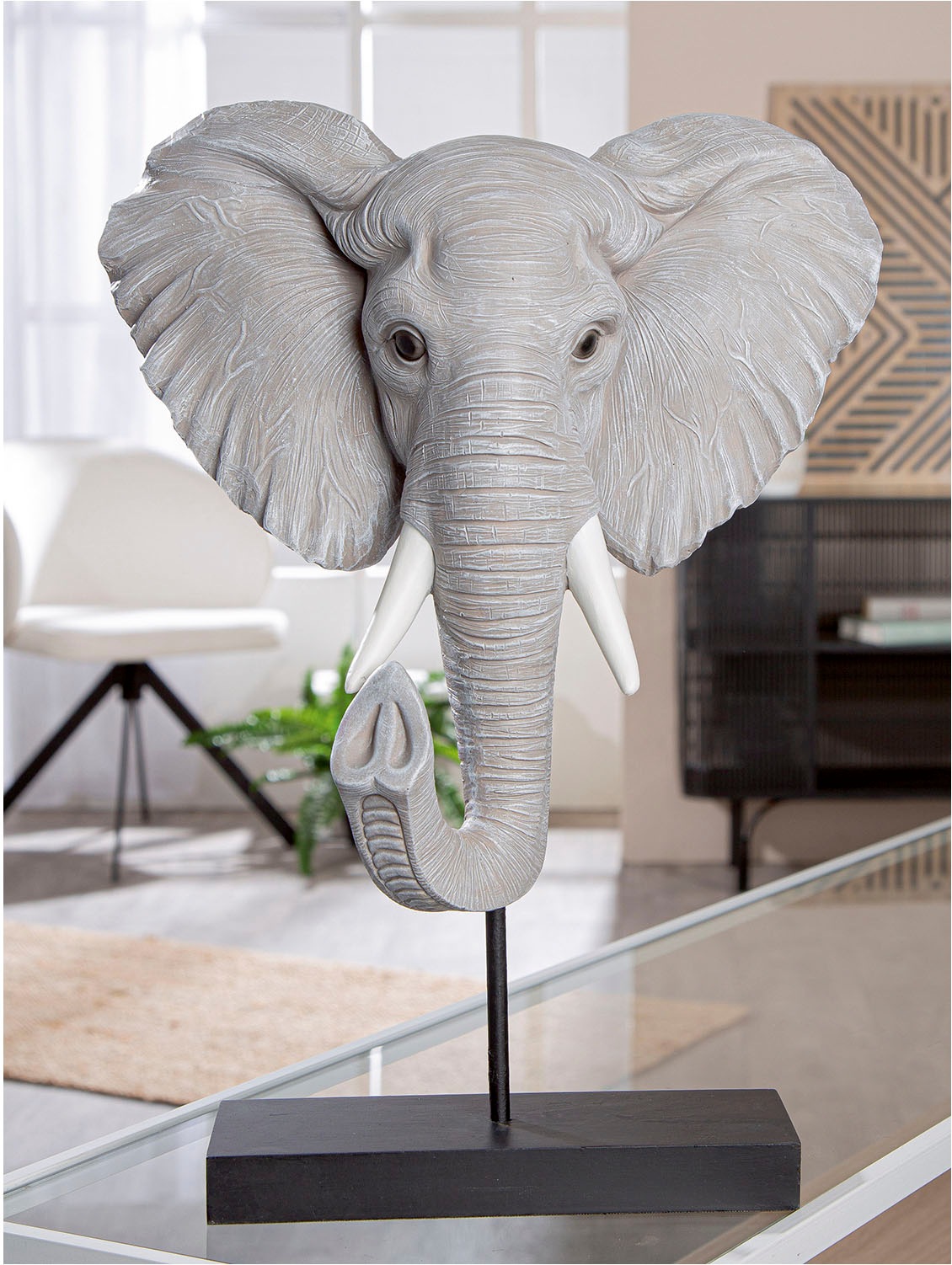 GILDE Tierfigur »Skulptur Elefant Ringo grau H. 42 cm« günstig online kaufen