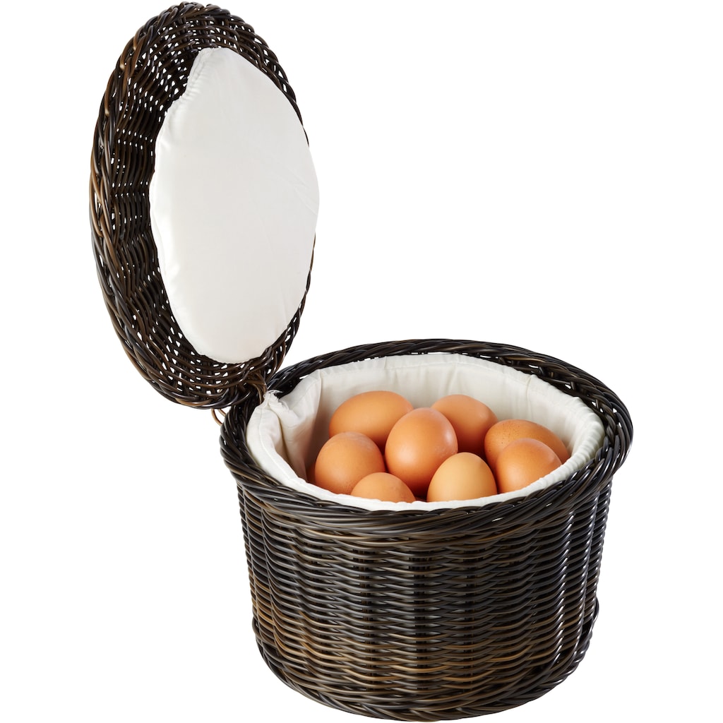 APS Eierkorb, (1 tlg.), für ca. 20 Eier, Ø 26 cm, inkl. Stoff-Futter