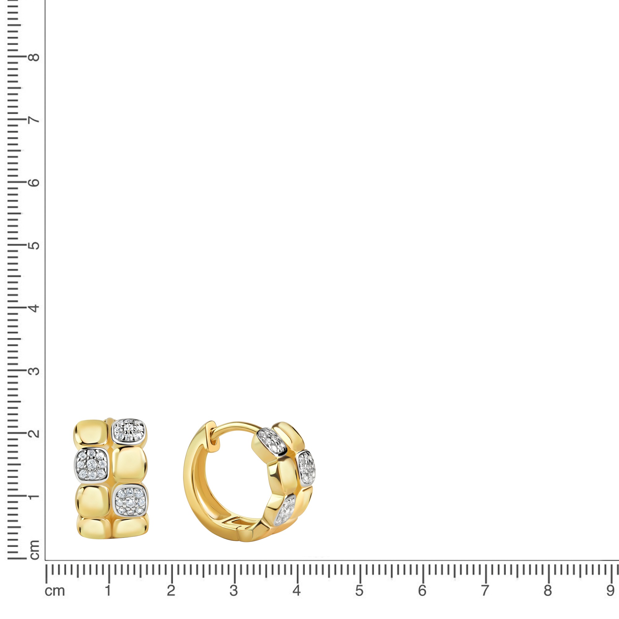Vivance Paar Creolen »925 Sterling Silber vergoldet rhodiniert Zirkonia«