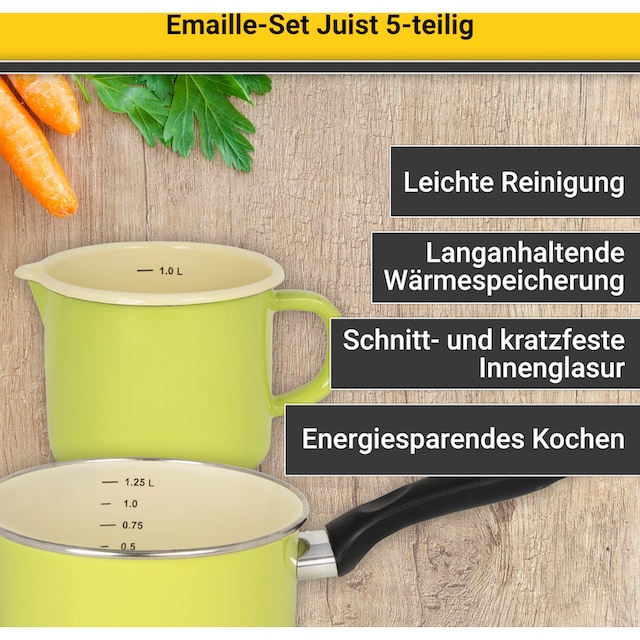Krüger Topf-Set »Juist«, Emaille, (Set, 8 tlg.), Induktion auf Raten kaufen