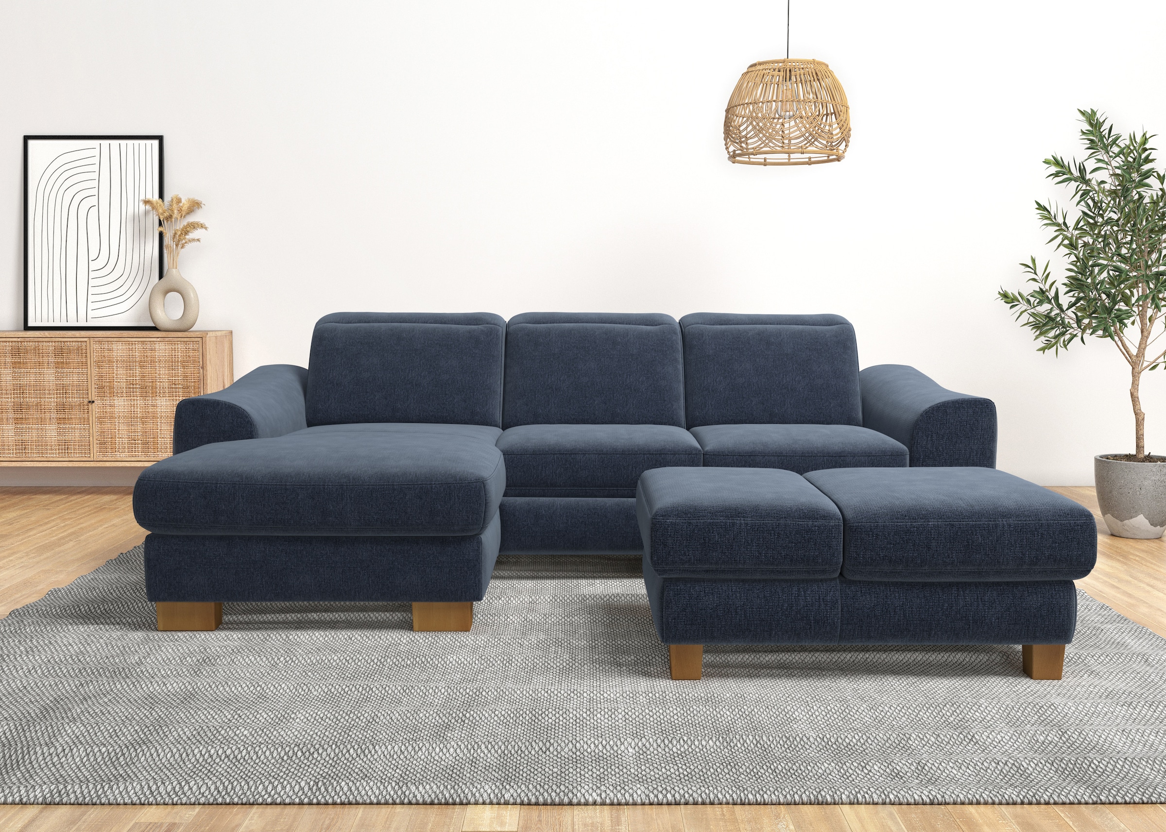 Home affaire Ecksofa »Dundee L-Form«, wahlweise mit Kopfteilverstellung und günstig online kaufen