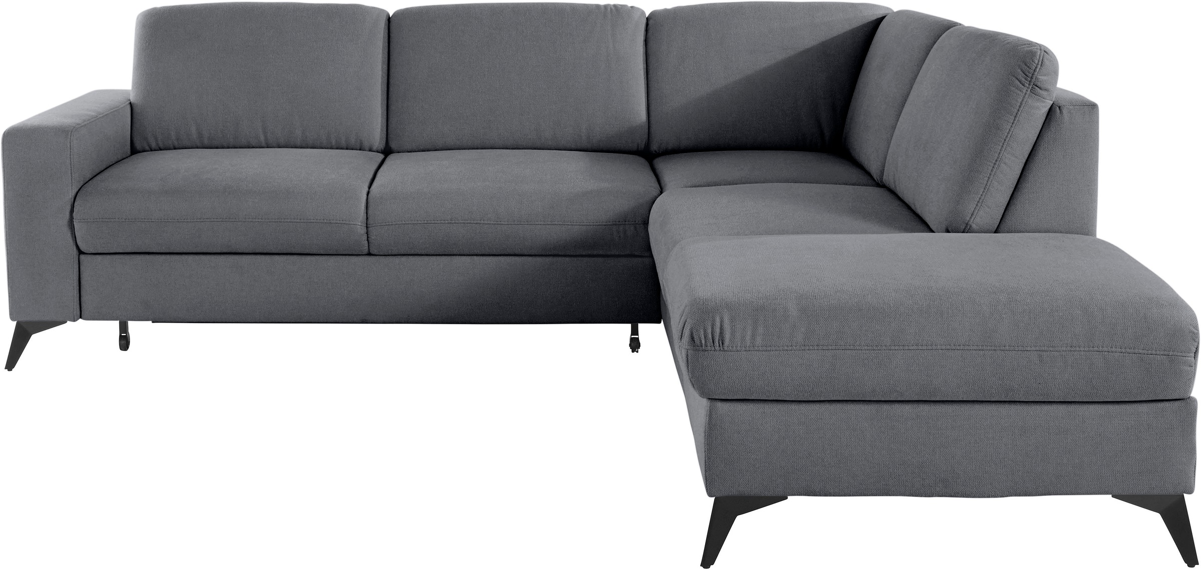 Places of Style Ecksofa »Lolland L-Form«, Wahlweise mit Bettfunktion und Stauraum, auch mit abwischbarem Bezug
