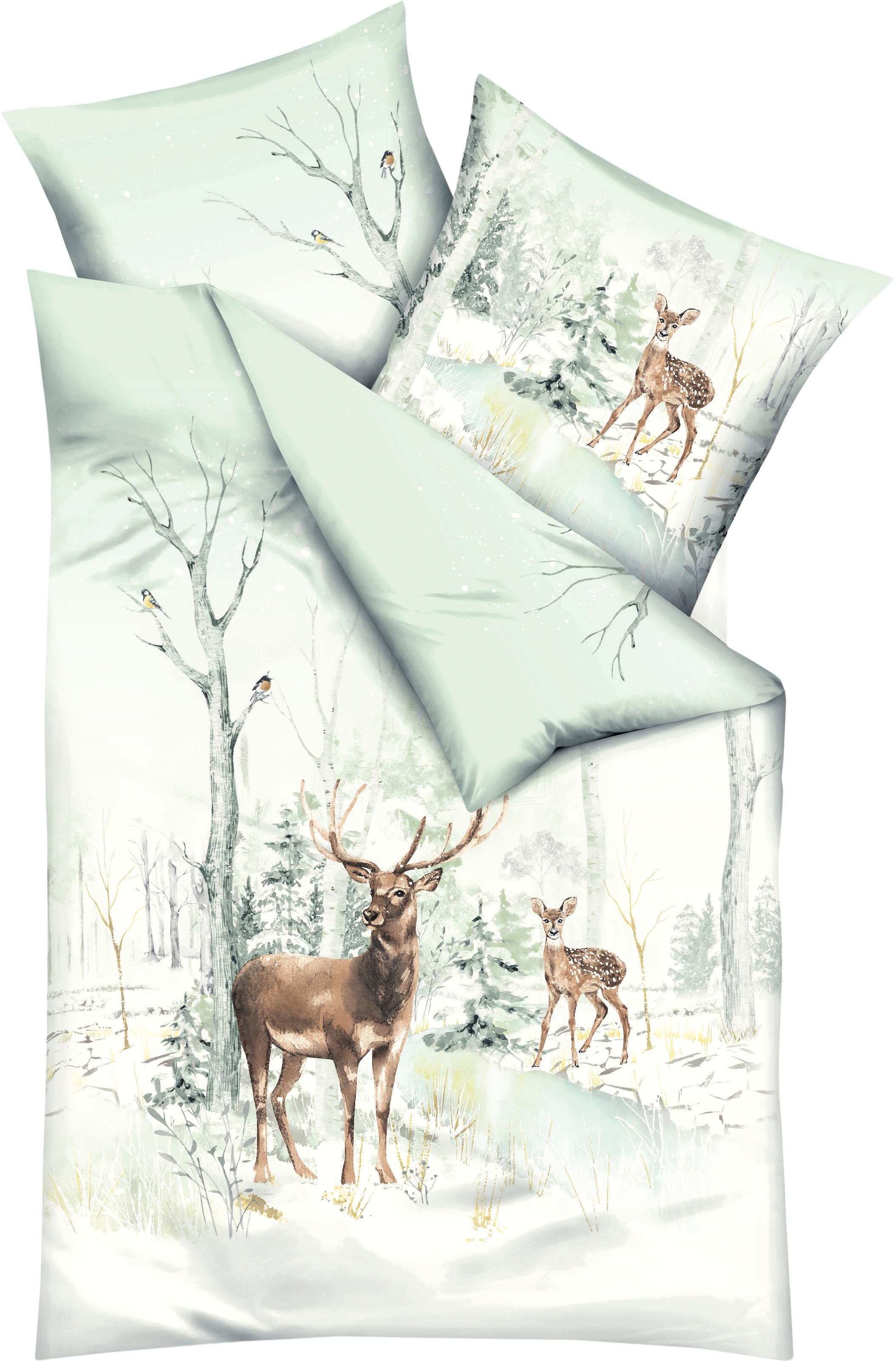 Kaeppel Bettwäsche »Peaceful«, Mit Hirsch und Reh