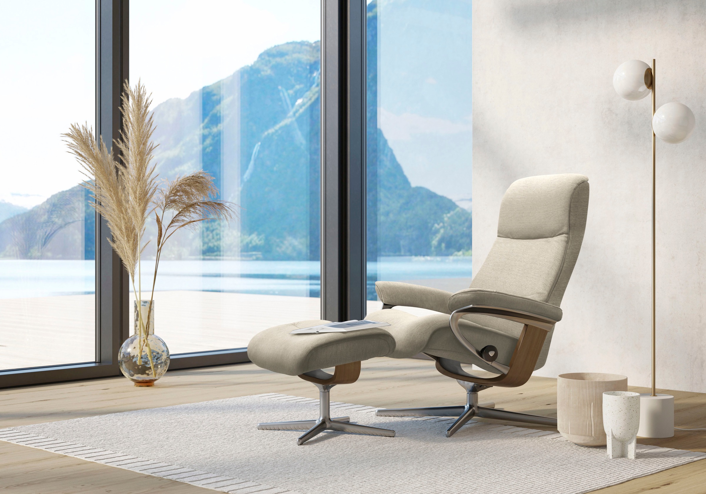 Stressless® Relaxsessel »View«, (Set, Relaxsessel mit Hocker), mit Hocker, günstig online kaufen