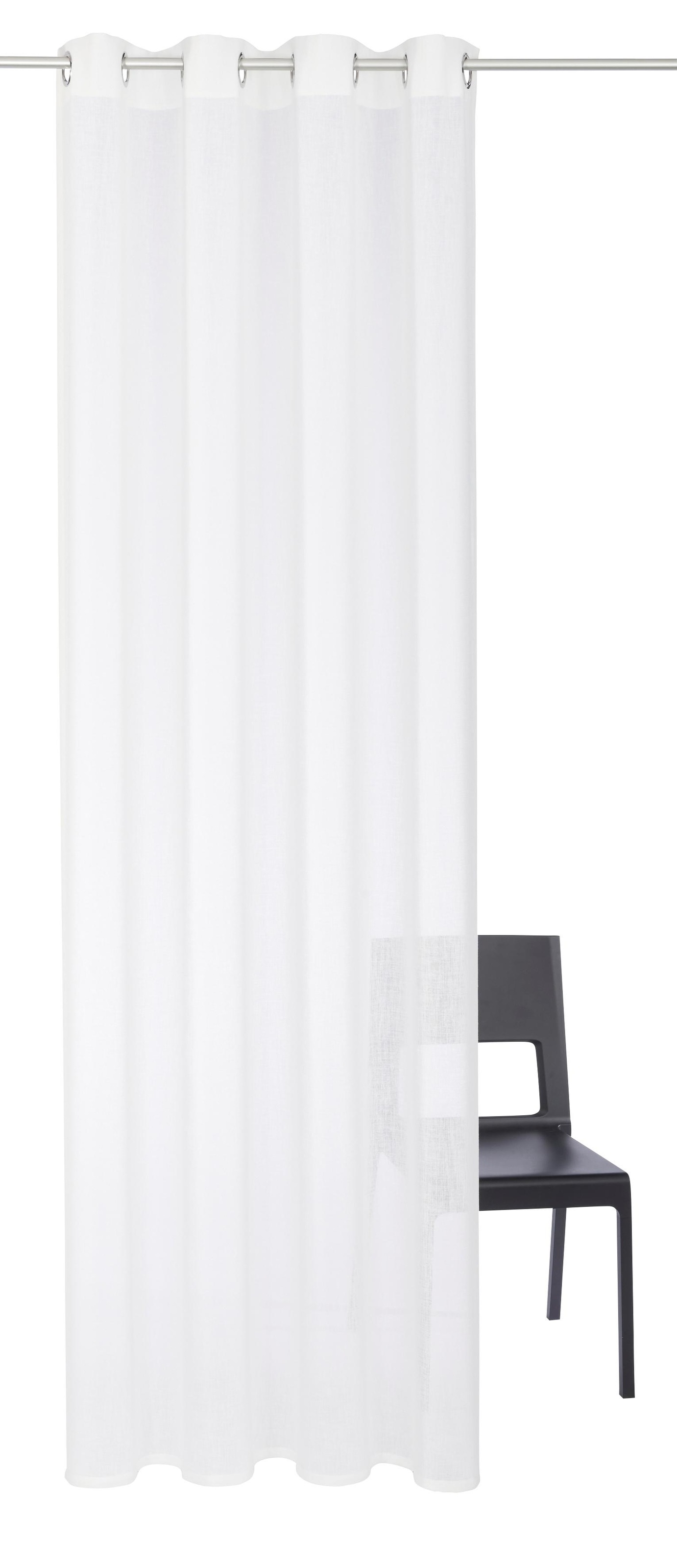 my home Gardine »Fiete« Ösen 1 Stk. tlg. Leinen Optik, monochrom, basic, pf günstig online kaufen