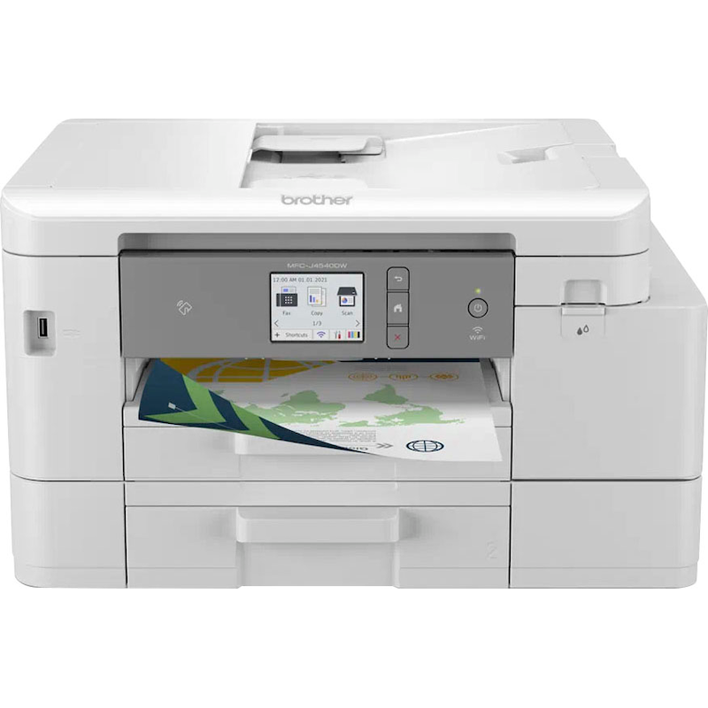 BROTHER Multifunktionsdrucker »MFC-J4540DW« 4-in-1-Tintenmultifunktionsgerät mit WLAN weiß/grau Beidseitiger Druck, Display