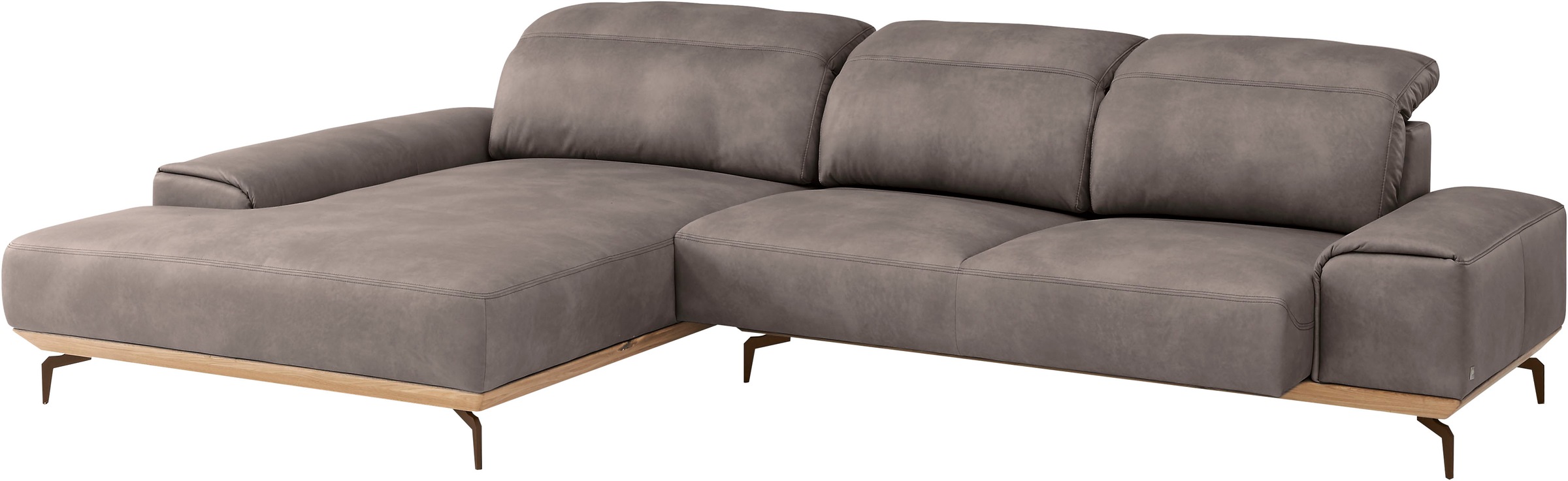 Musterring Wohnlandschaft »MR 2490«, Bronze-Fuß Sitzhöhe 46cm, wahlweise mit Funktionen, Maße 342 x 207 cm