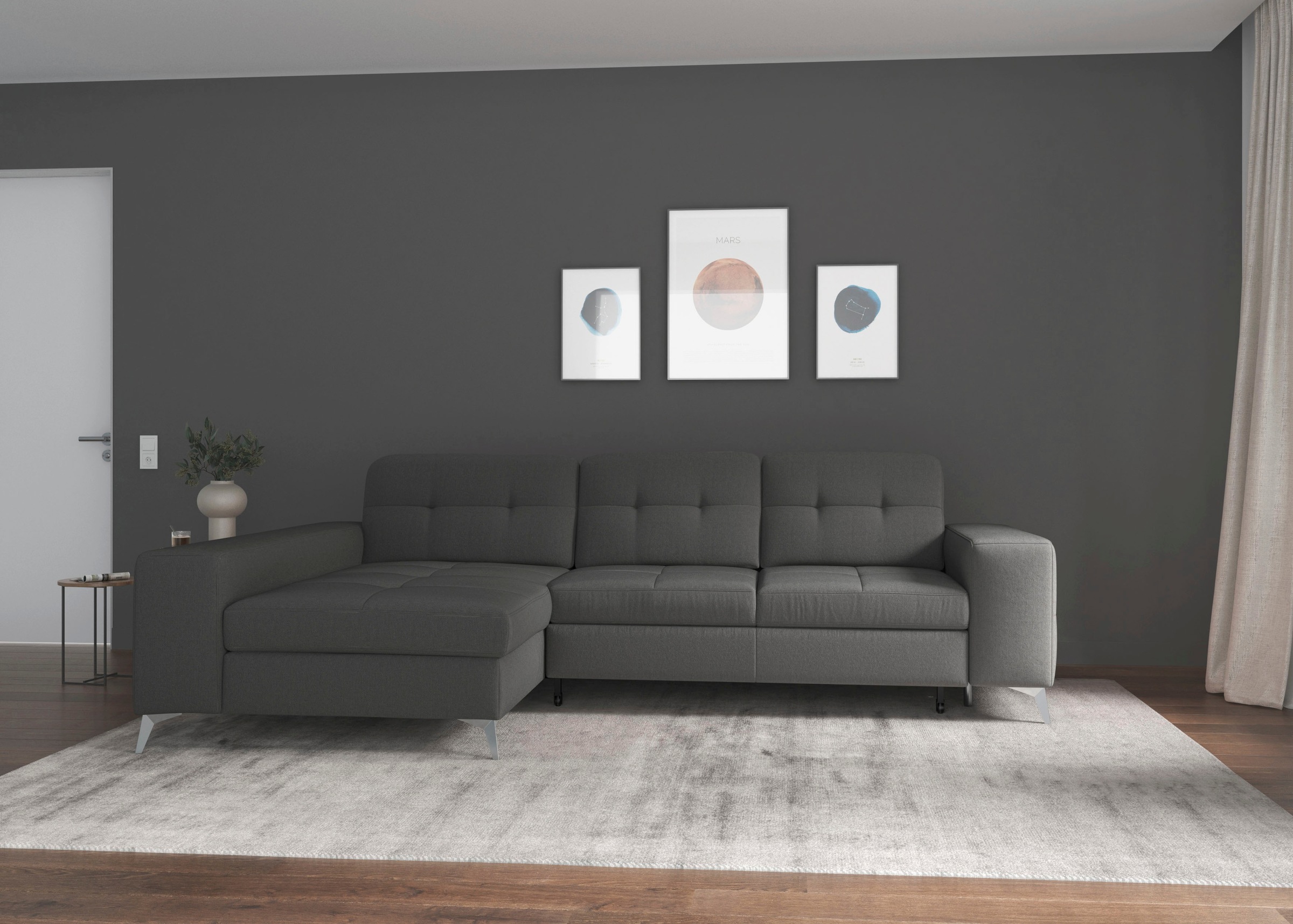 sit&more Ecksofa »Baviene L-Form« inklusive Sitztiefenverstellung und Feder günstig online kaufen
