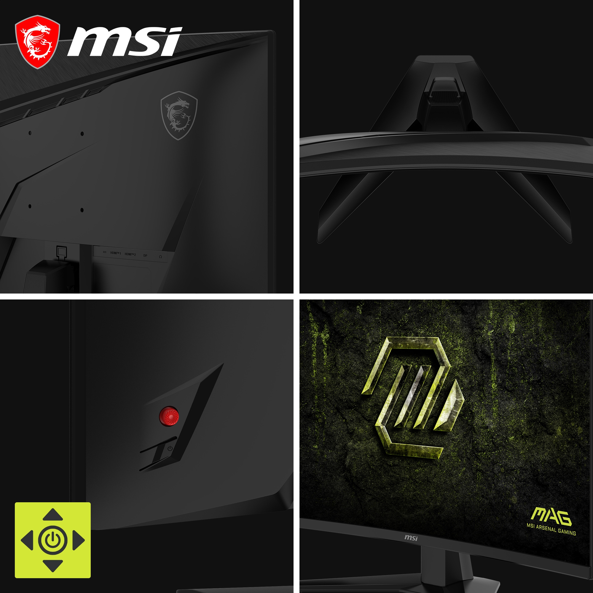MSI Curved-Gaming-Monitor »MAG 274CF E20« 68,6 cm/27 ″  1920 x 1080 px FHD 0,5 Reaktionszeit 200 Hz neigbar
