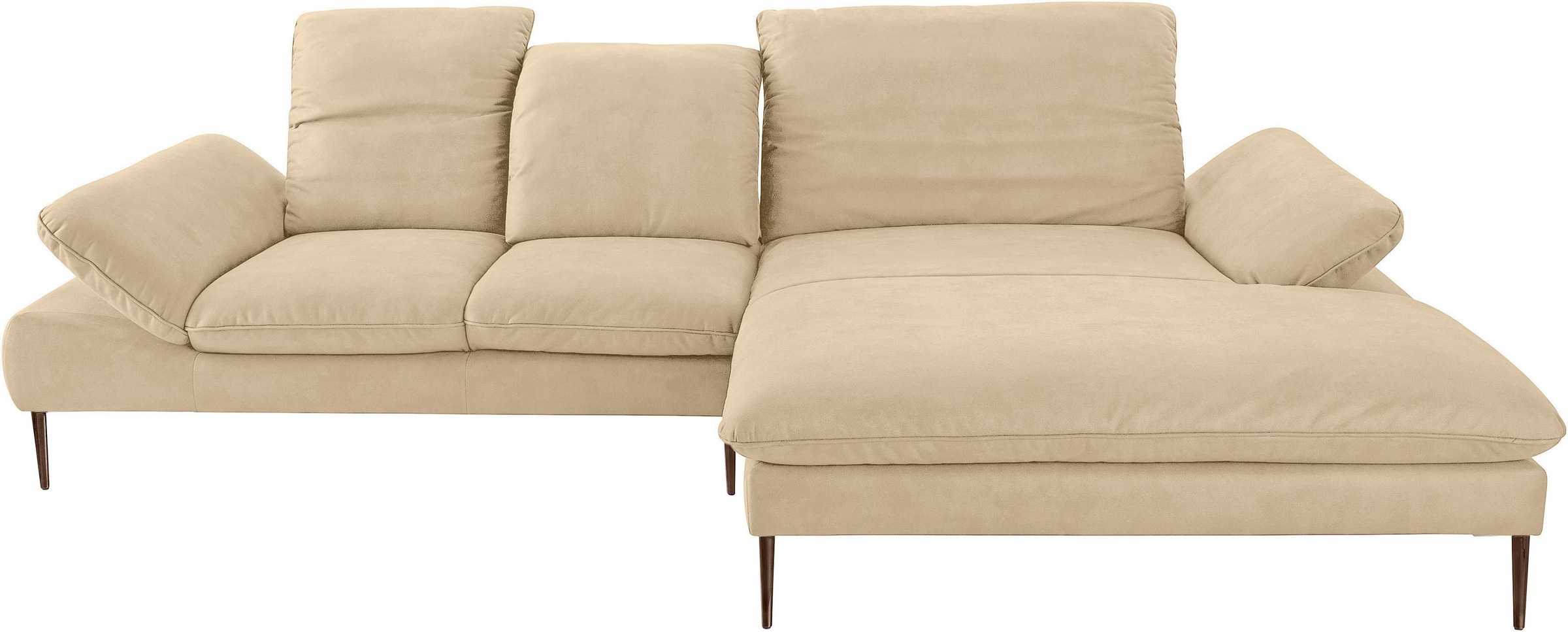 W.SCHILLIG Ecksofa »enjoy&MORE, Designsofa, bequem, zeitlos und elegant, L-Form«, Sitztiefenverstellung, Füße bronze pulverbeschichtet, Breite 310 cm