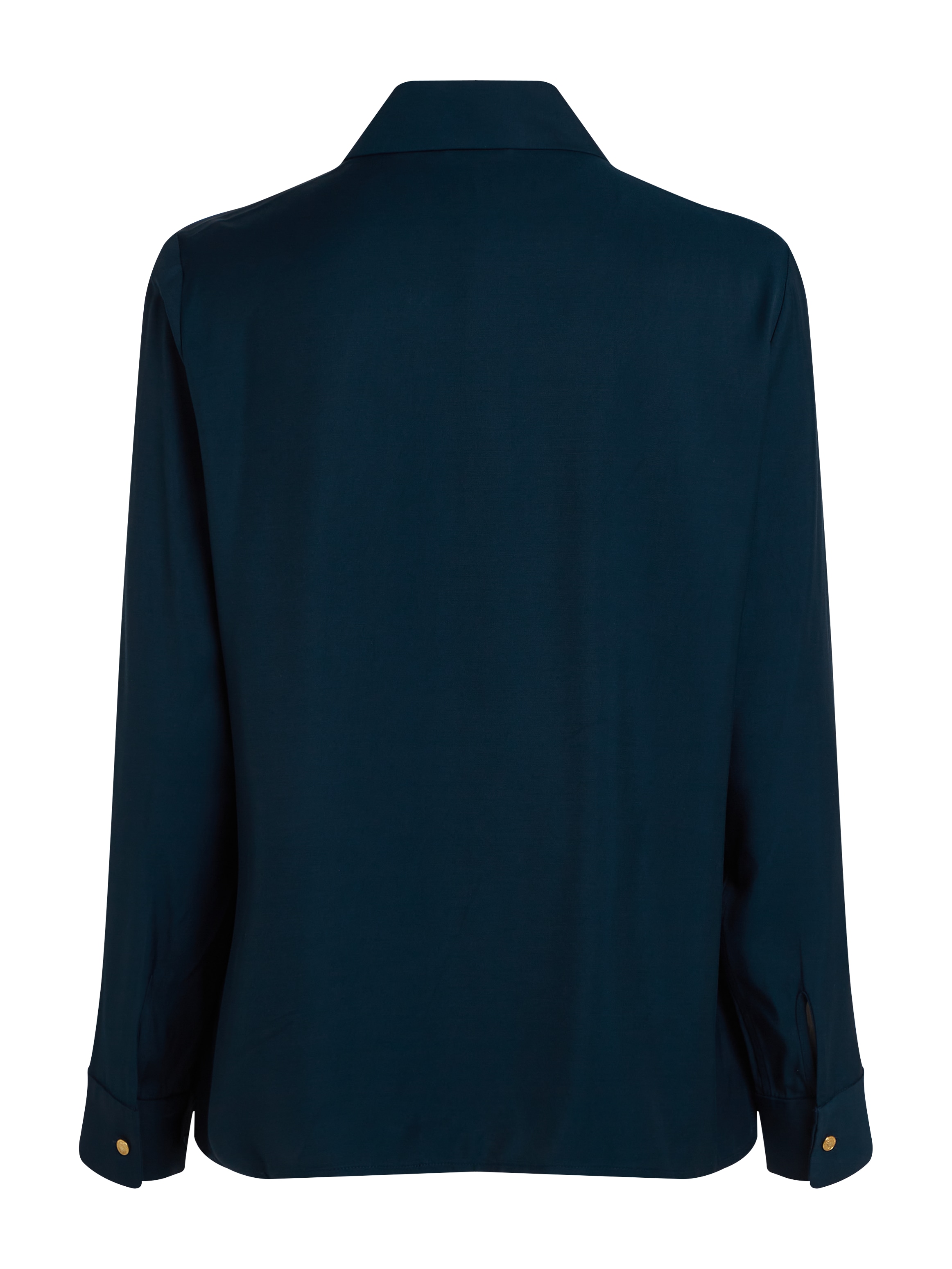 Tommy Hilfiger Hemdbluse »SOFT VISCOSE REGULAR LS SHIRT«, in Unifarbe, mit Metalllabel