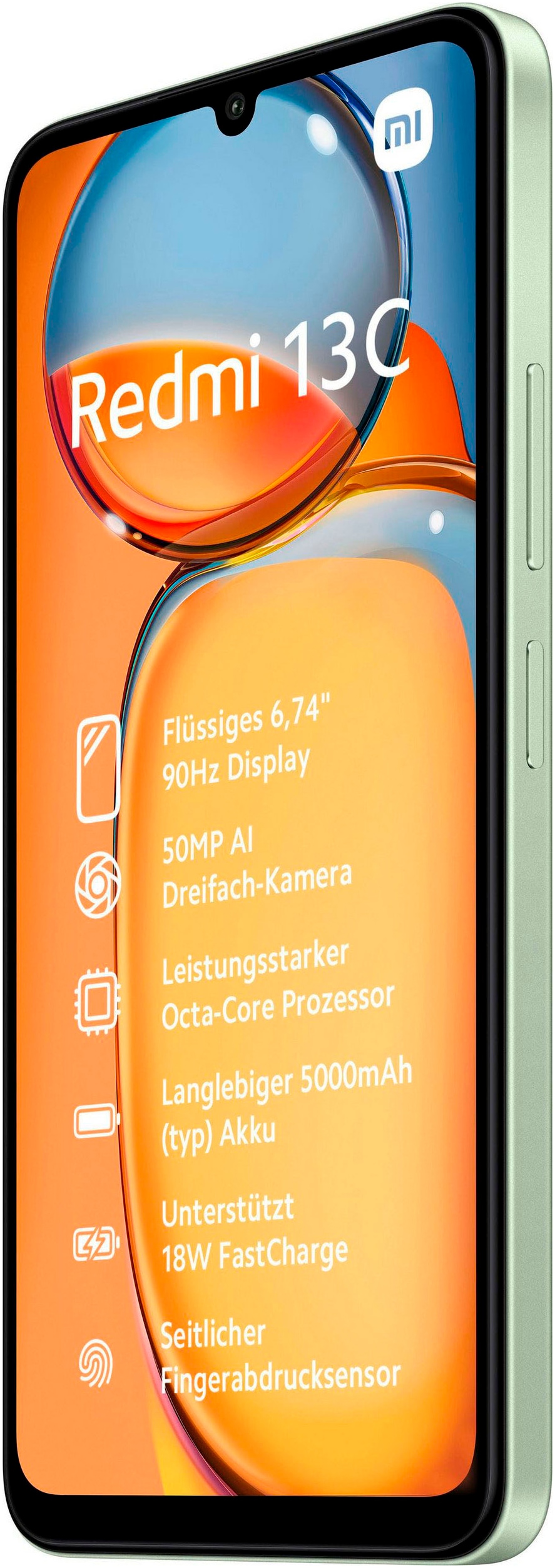 Xiaomi Smartphone »Redmi 13C 128GB«, clover green, 17,1 cm/6,74 Zoll, 128 GB Speicherplatz, 50 MP Kamera