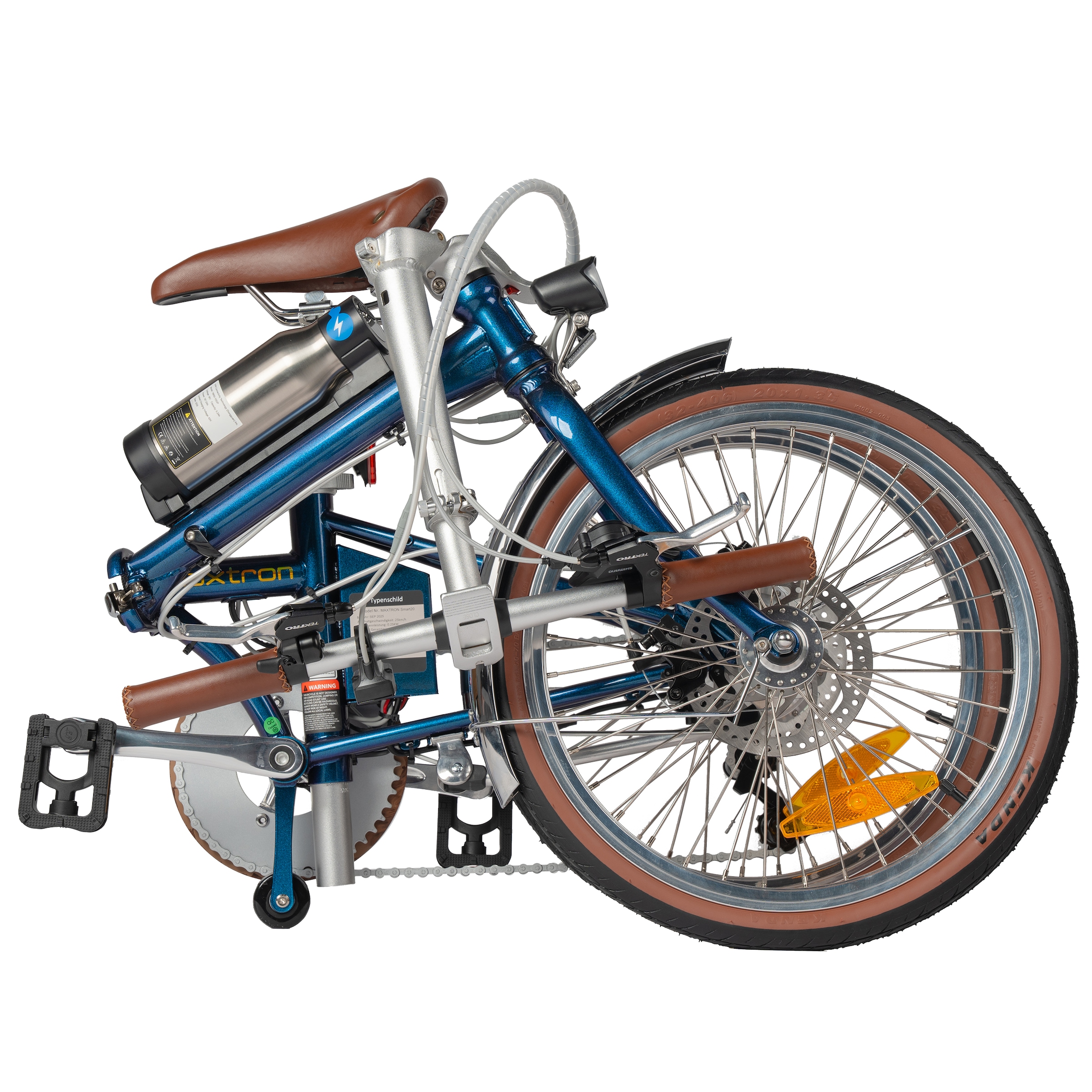 Maxtron »Smart 20, Klapprad« 3 Gang Shimano Tourney Schaltwerk Kettenschaltung Heckmotor 250 W Kompakt und platzsparend für Alltag
