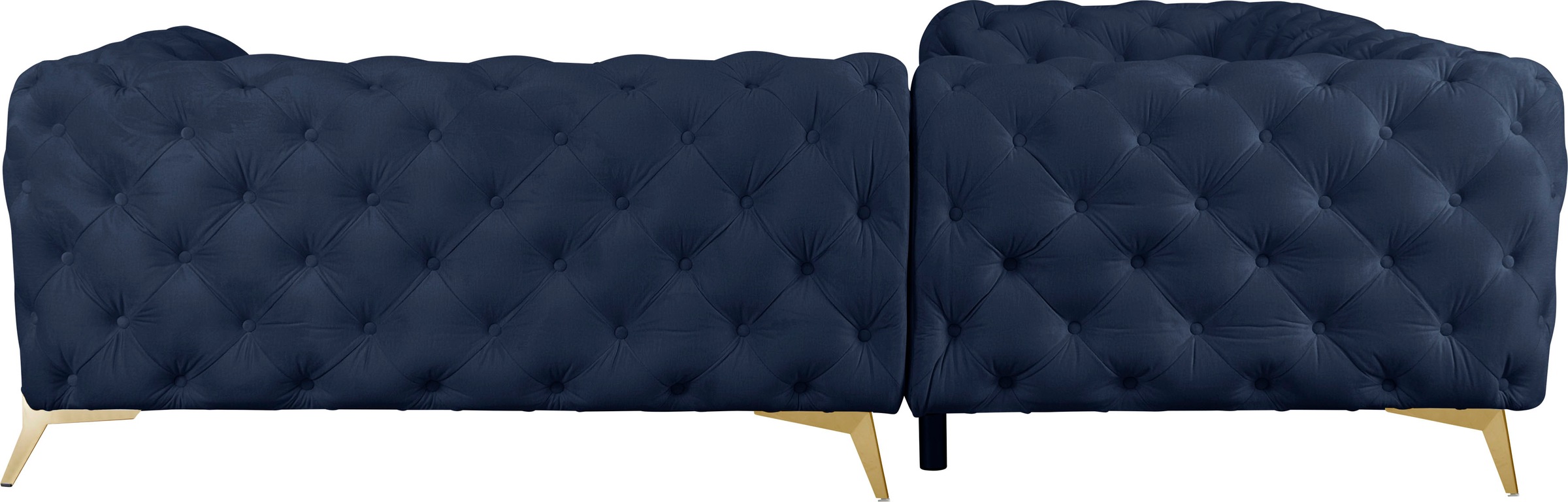 Leonique Chesterfield-Sofa »Amaury L-Form«, Chesterfield-Optik, Breite/Tiefe je 262 cm, Fußfarbe wählbar