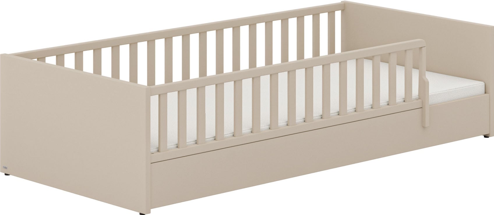 PAIDI Kinderbett »LITTLE FLO, vom Baby bis zum Teeni, in mehreren Farben und Breiten«, (Breite/Länge: 90x200cm + 120X200cm +140x200cm), umbaubar zum Kinder- oder Jugendbett, Bodenbett auch als Sofa nutzbar