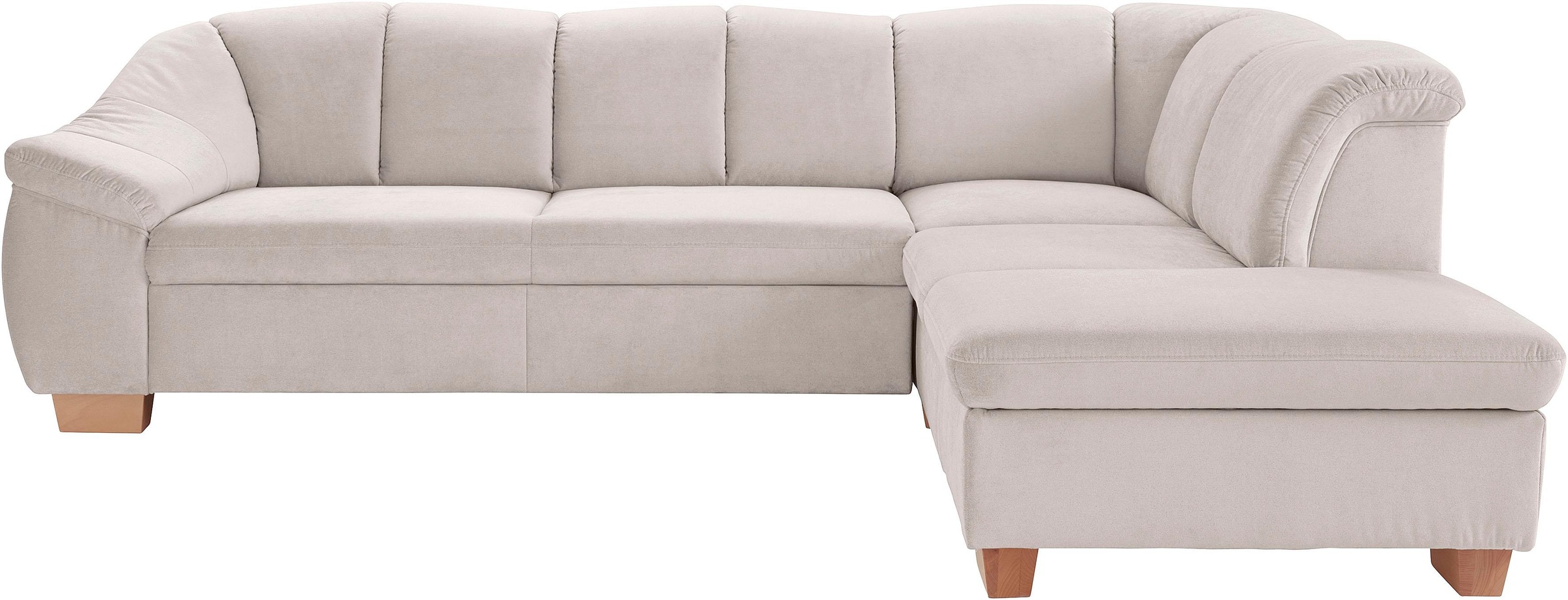 sit&more Ecksofa »Santo L-Form«, mit Federkern, wahlweise mit Bettfunktion und Stauraum