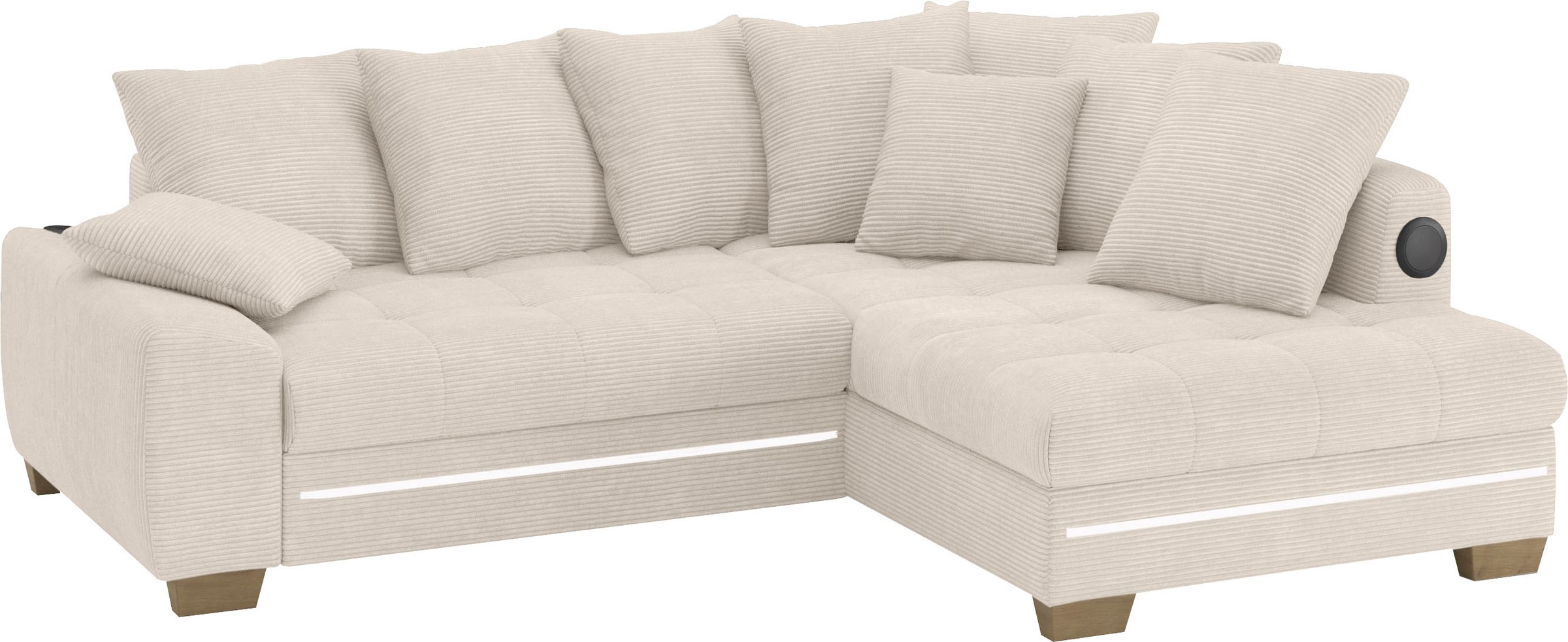 Mr. Couch Ecksofa »Nikita II, L-Form«, mit Kaltschaum, RGB-LED, Soundsystem günstig online kaufen