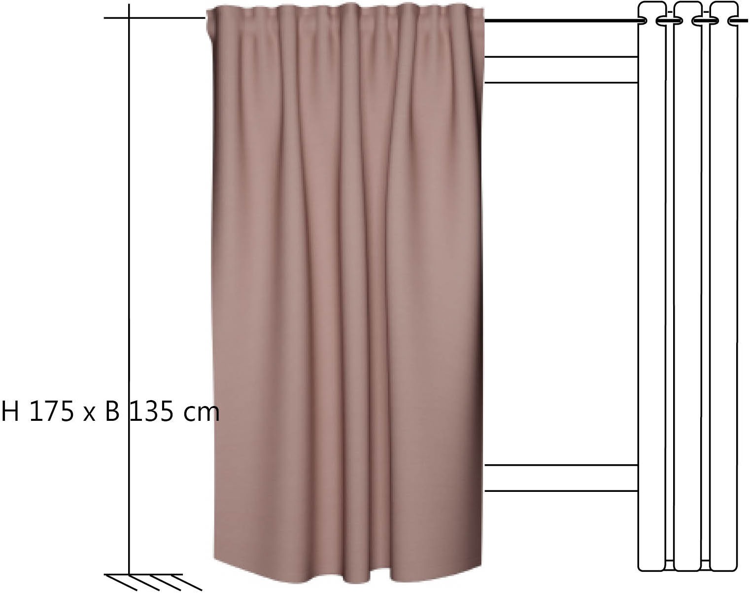 HOMING Gardine »Merle« verdeckte Schlaufen 1 Stk. tlg. Fertigschal