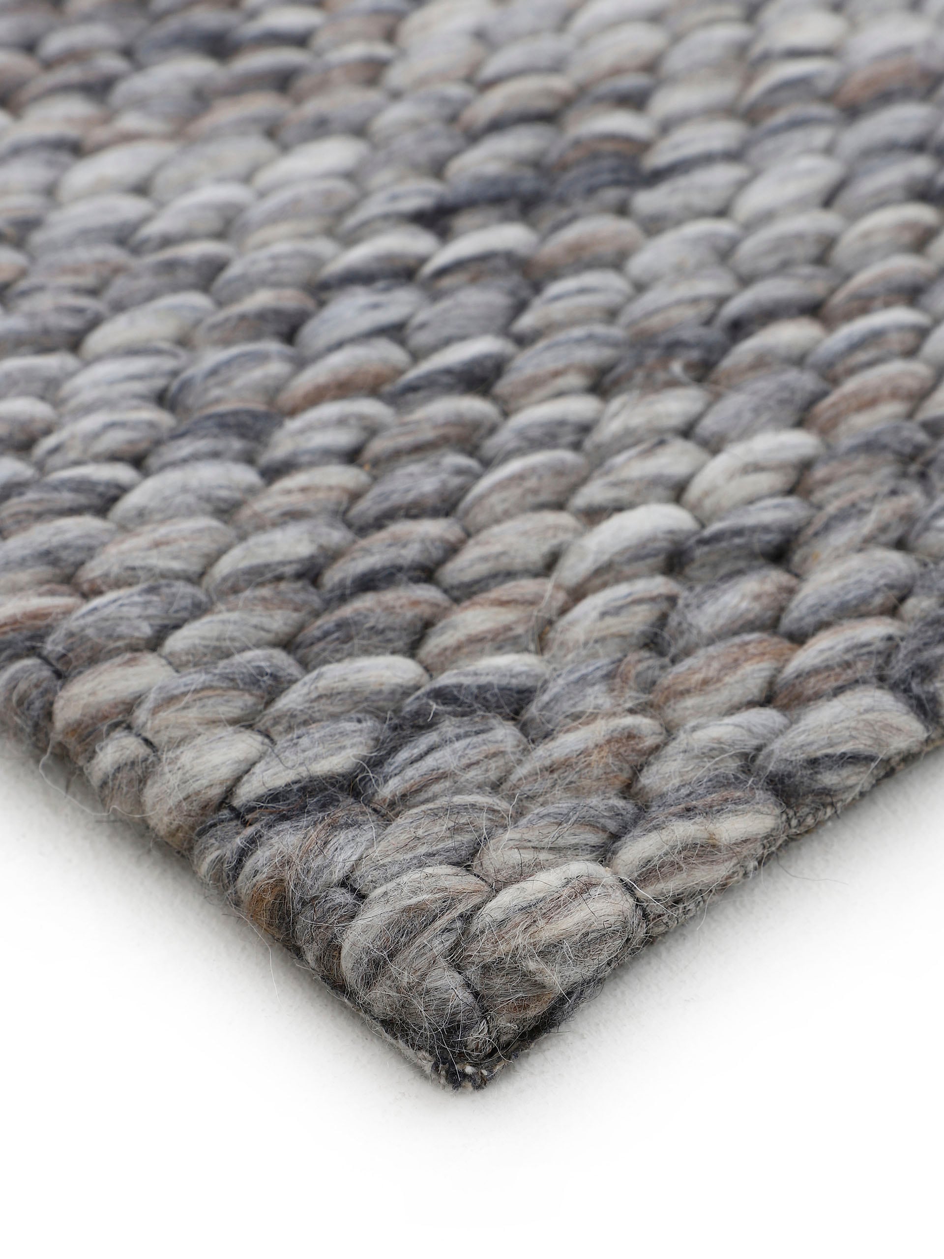 carpetfine Wollteppich »Sina«, rechteckig, Handweb Wolle, und kuschelig handgewebt, meliert, reine schnell bestellen Teppich, weich & bequem