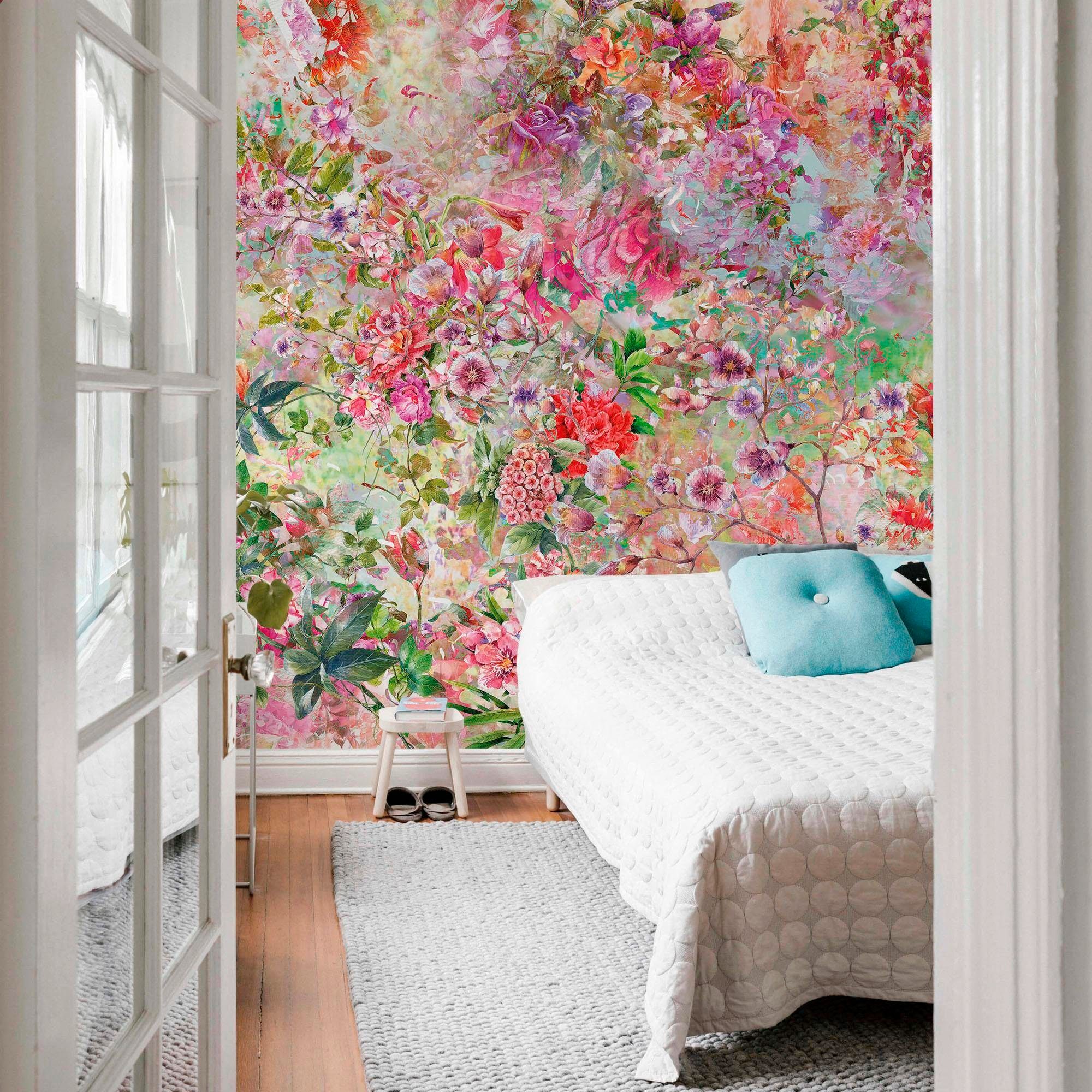 living walls Fototapete »Flower Power«, Motiv-abstrakt-naturalistisch, Tapete Natur Tapeten Wohnzimmer Schlafzimmer Küche Flur Design Optik