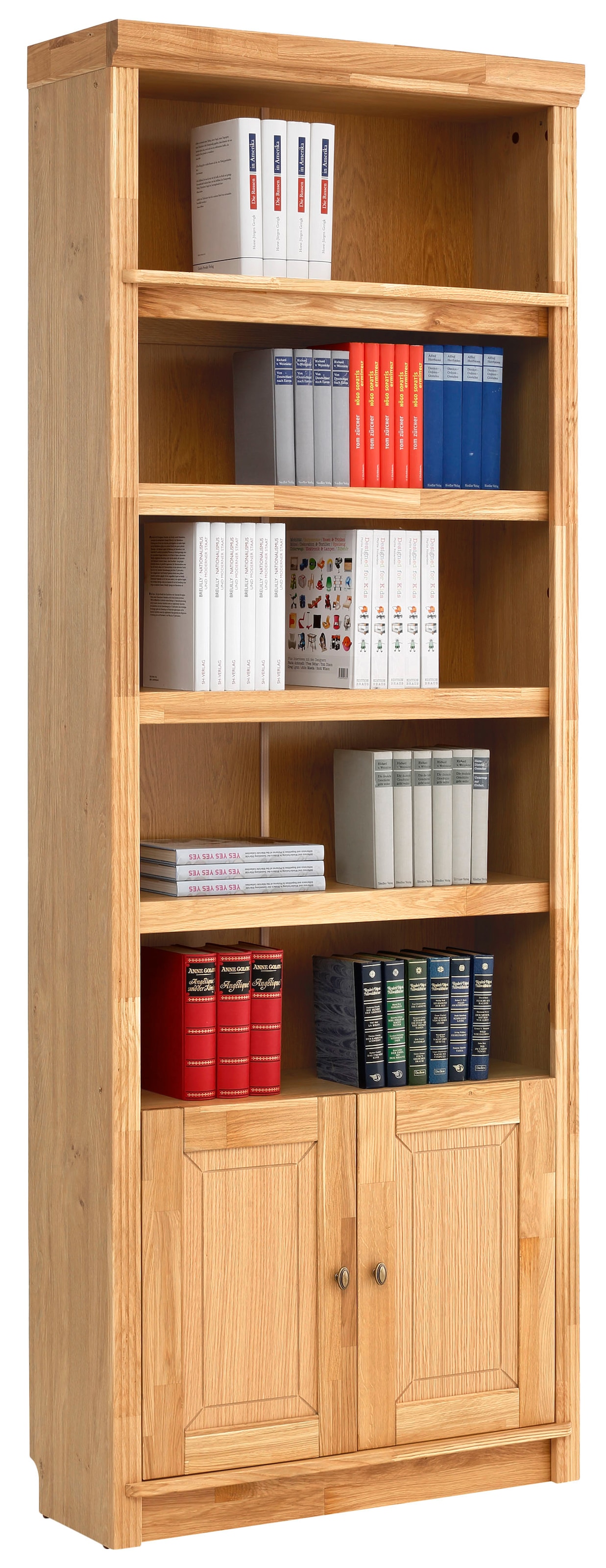 Home affaire Bücherregal »Cliff«, in 2 Höhen, mit 2 Holztüren günstig online kaufen