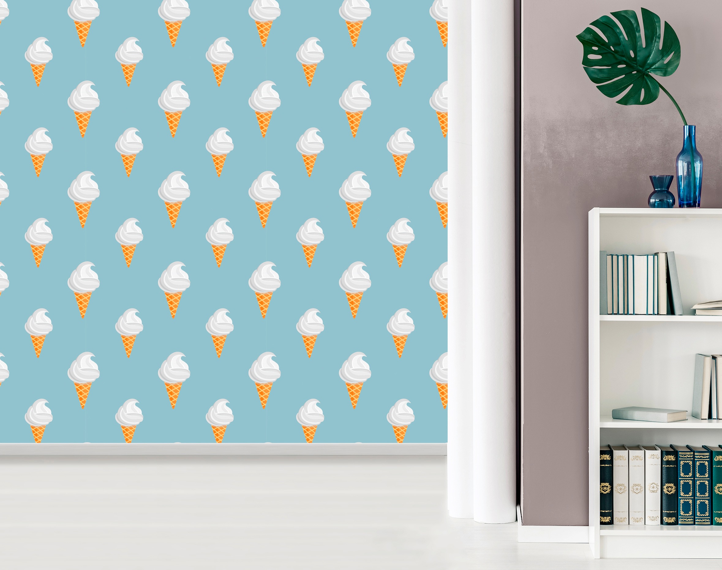 queence Vinyltapete »Gisele«, bedruckt-Motiv-Minimalmuster-clean-minimalistisch-Waffelmuster, 90x250cm, selbstklebend, kinderleichte Anbringung, Sticker