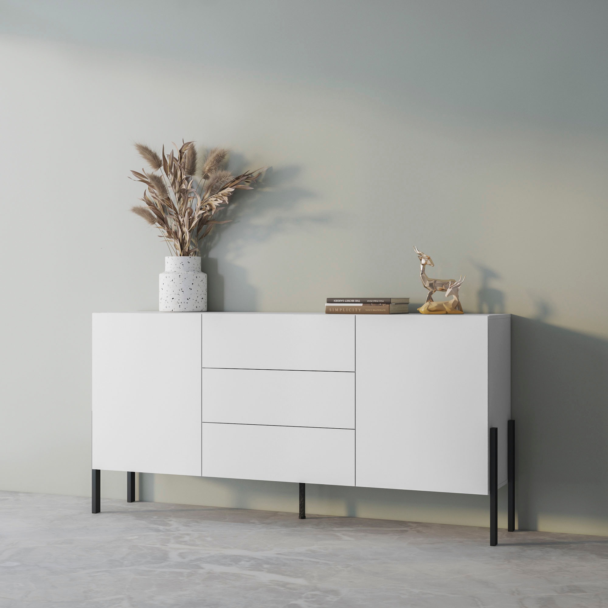 INOSIGN Sideboard »Jukon, Breite 150 bzw.180 cm, moderne grifflose Kommode« günstig online kaufen