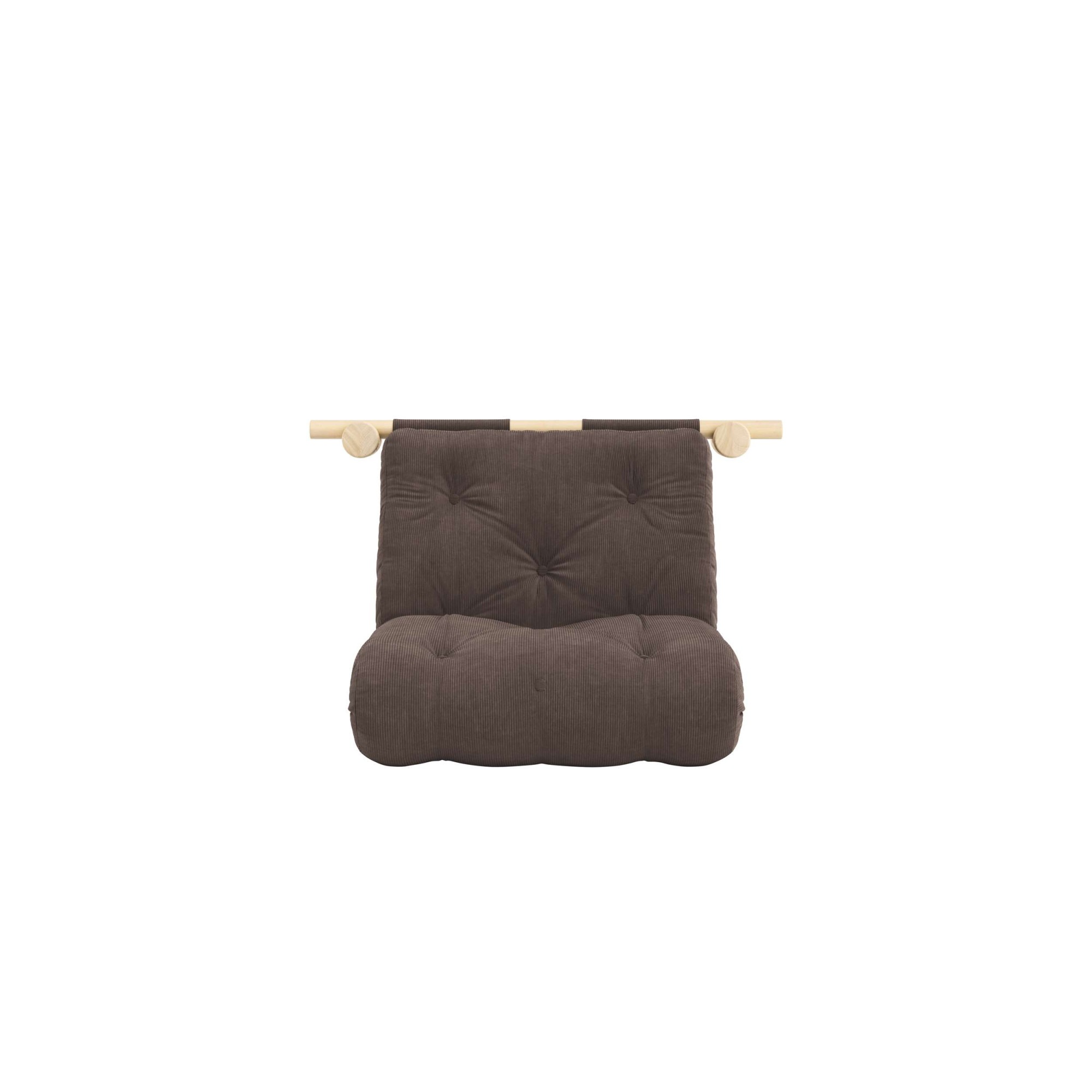 Karup Design Schlafsofa »Hooked Schlafsessel, Sitz- und Schlafplatz, Wandmontiert, platzsparend«, Futonmatratze inkl. Halterungsset aus FSC®-zertifiziertem Massivholz