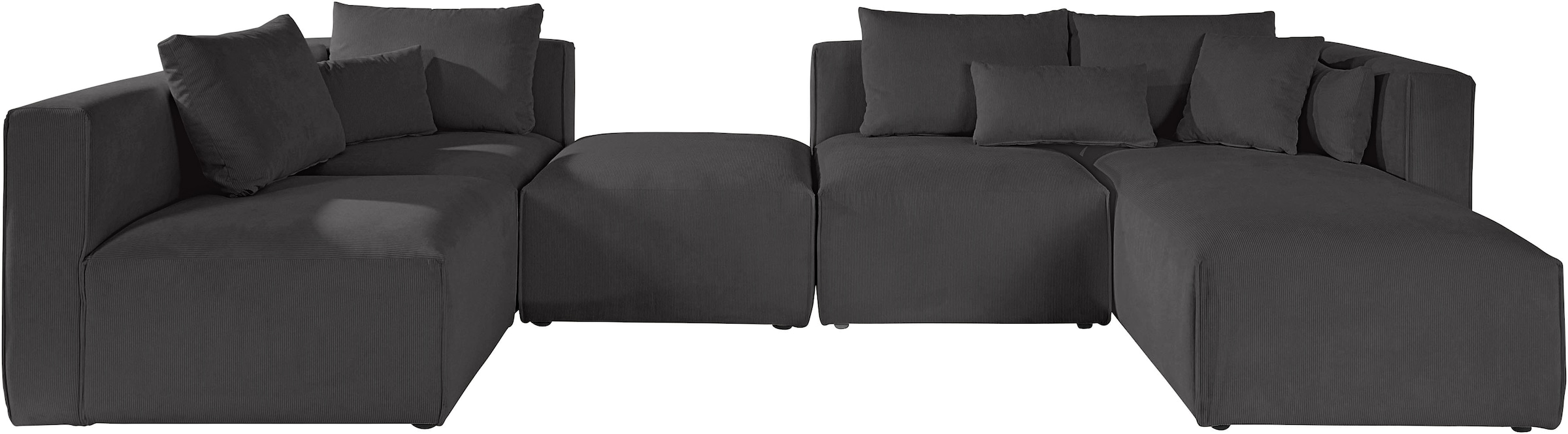 Guido Maria Kretschmer Home&Living Wohnlandschaft »Comfine U-Form«, zusammengesetzt aus Modulen, in 3 Stoffen und vielen Farben