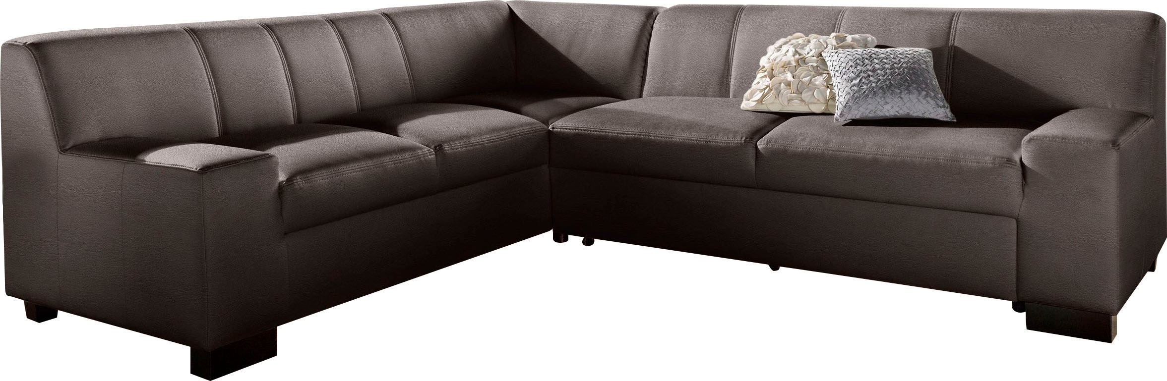 DOMO collection Ecksofa »Norma Top, elegant und modern, flache Armlehnen, L günstig online kaufen