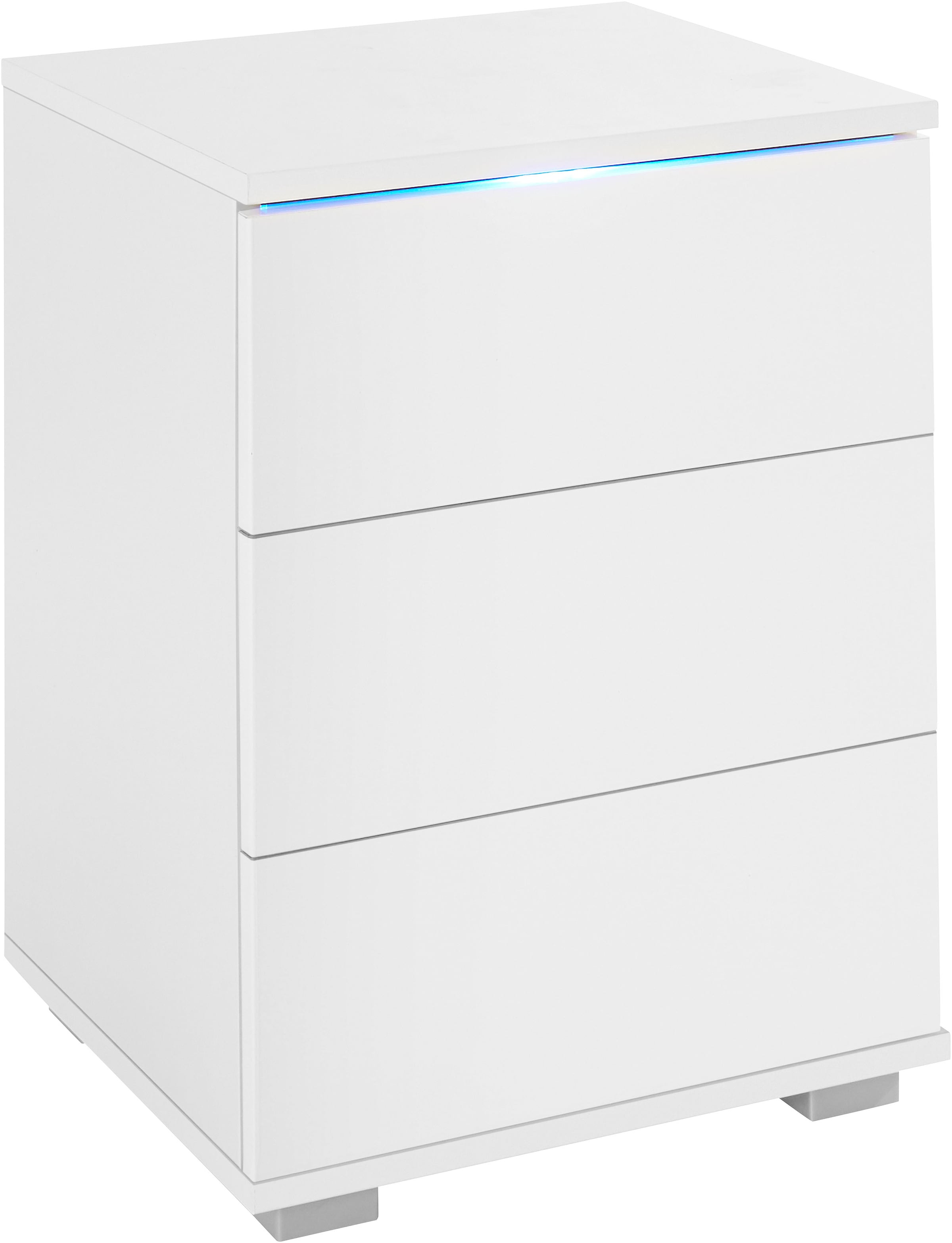 priess Nachtkommode, mit LED-Beleuchtung und Push-to-open