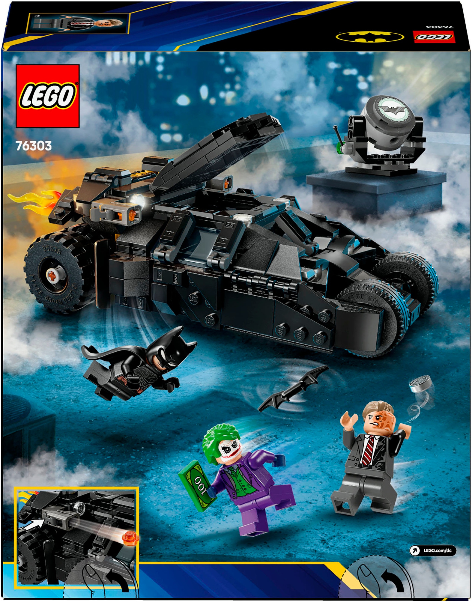 LEGO® Konstruktionsspielsteine »Batman™ Tumbler vs. Two-Face™ & The Joker™ (76303), LEGO Super Heroes«, (429 St.), Made in Europe