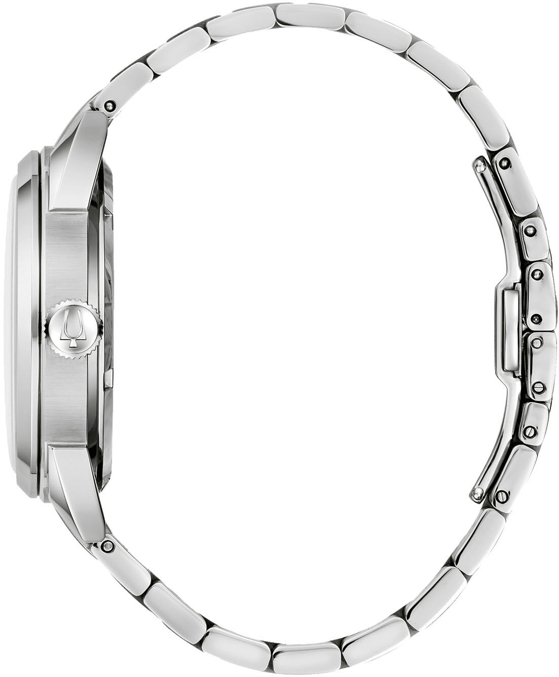 Bulova Automatikuhr Armbanduhr, Herrenuhr, Damenuhr, Edelstahlarmband, Saphirglas