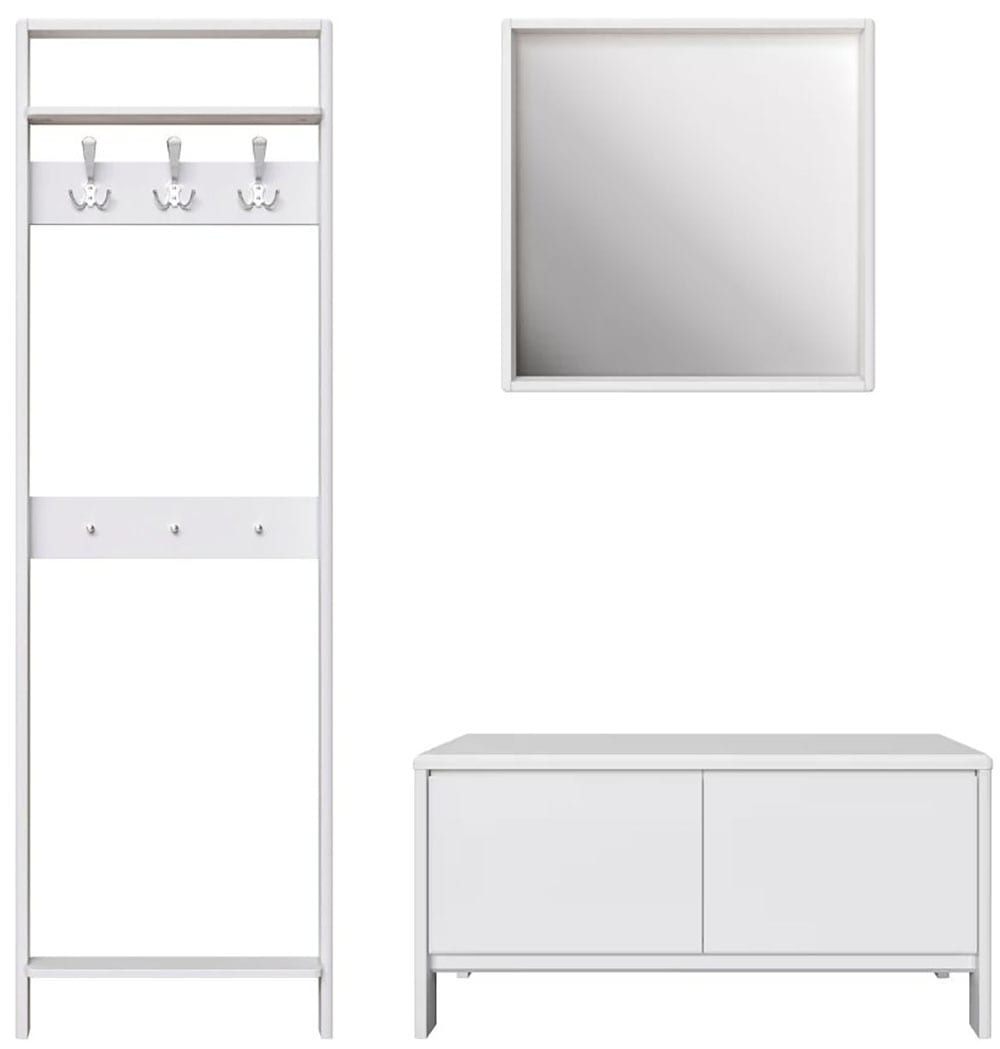 HOME AFFAIRE Garderoben-Set »Luven« Set, 3 Stk. tlg. weiß Made in Europe