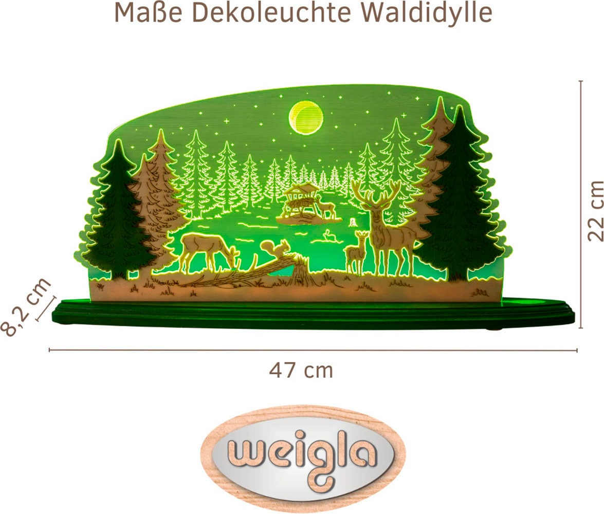 Weigla Lichterbogen »LED Waldidylle, Dekoleuchte aus Holz & Acrylglas, GRÜN-NATUR« 1 Stk.