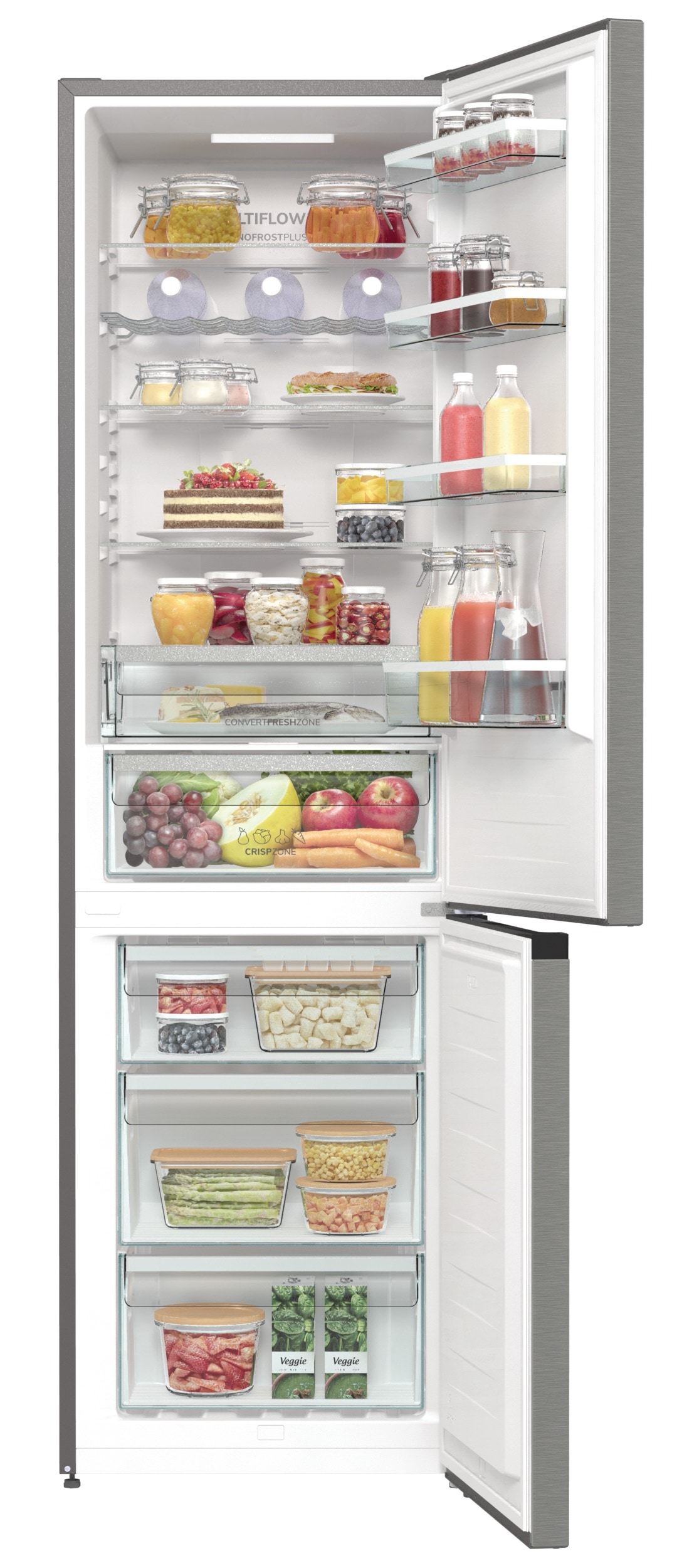 GORENJE Kühl-/Gefrierkombination »NRK620B61X4OT«, kein Abtauen Dank NoFrostPlus, CrispZone mit Feuchteregulierung