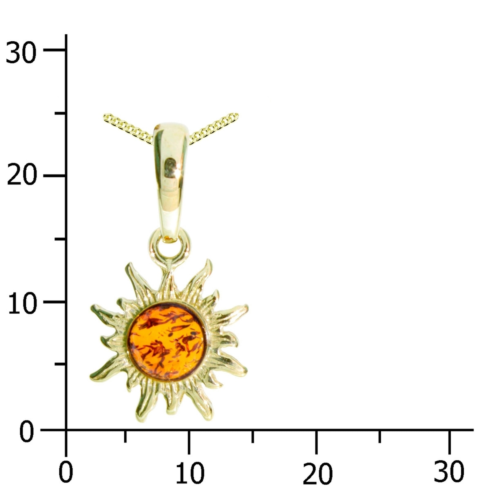 OSTSEE-SCHMUCK Kette mit Anhänger »Ostsee-Schmuck Kette mit Anhänger Sonne 14 mm«