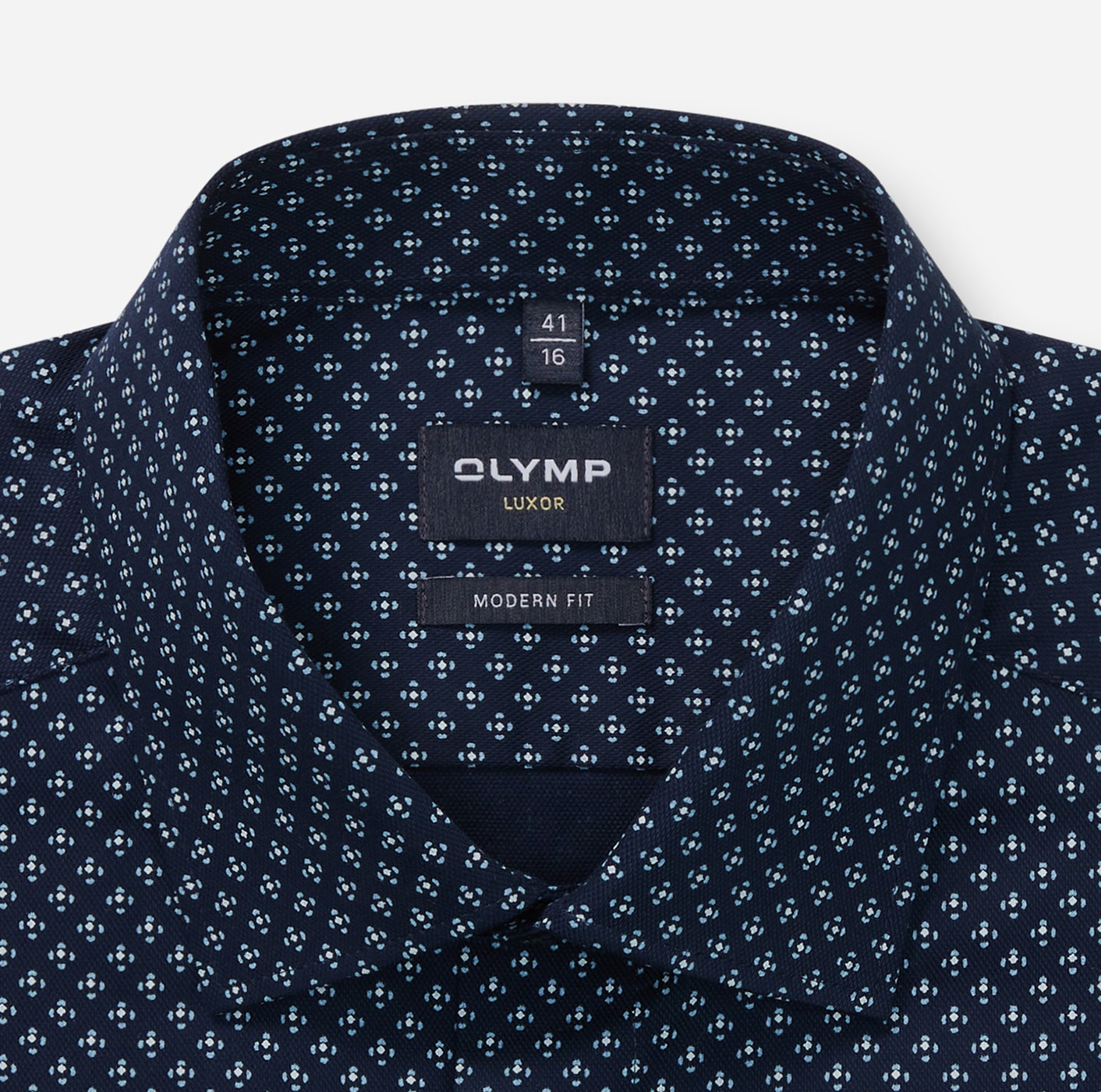 OLYMP Langarmhemd »Luxor modern fit«, modern fit, gemustert, Businesshemd, New Kentkragen, Extra langer Arm