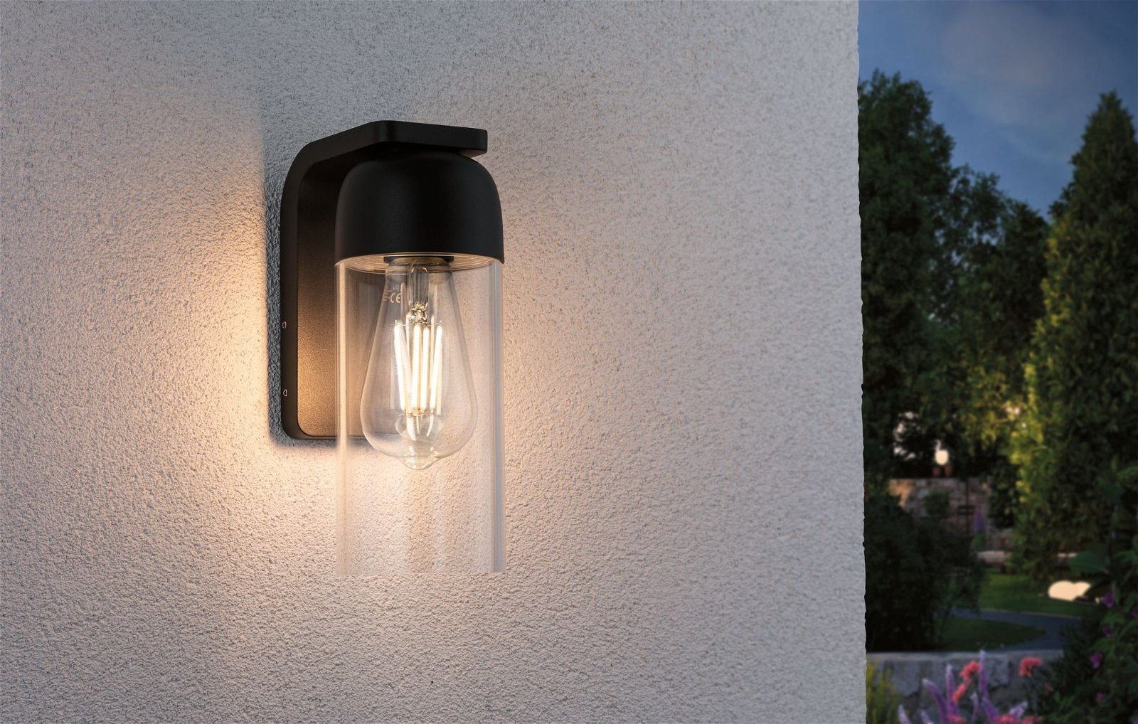 Paulmann Außen-Wandleuchte »Lantea IP44 91x144mm max. 15W 230V Anthrazit Aluminium«, 1 flammig, Leuchtmittel E27 | ohne Leuchtmittel