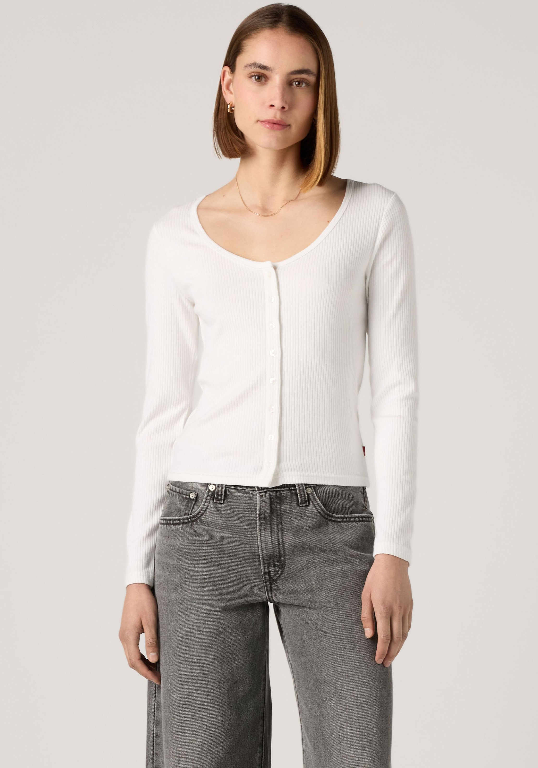 Levi's® Langarmshirt »AUSTEN BUTTON THROUGH LS« Feinripp