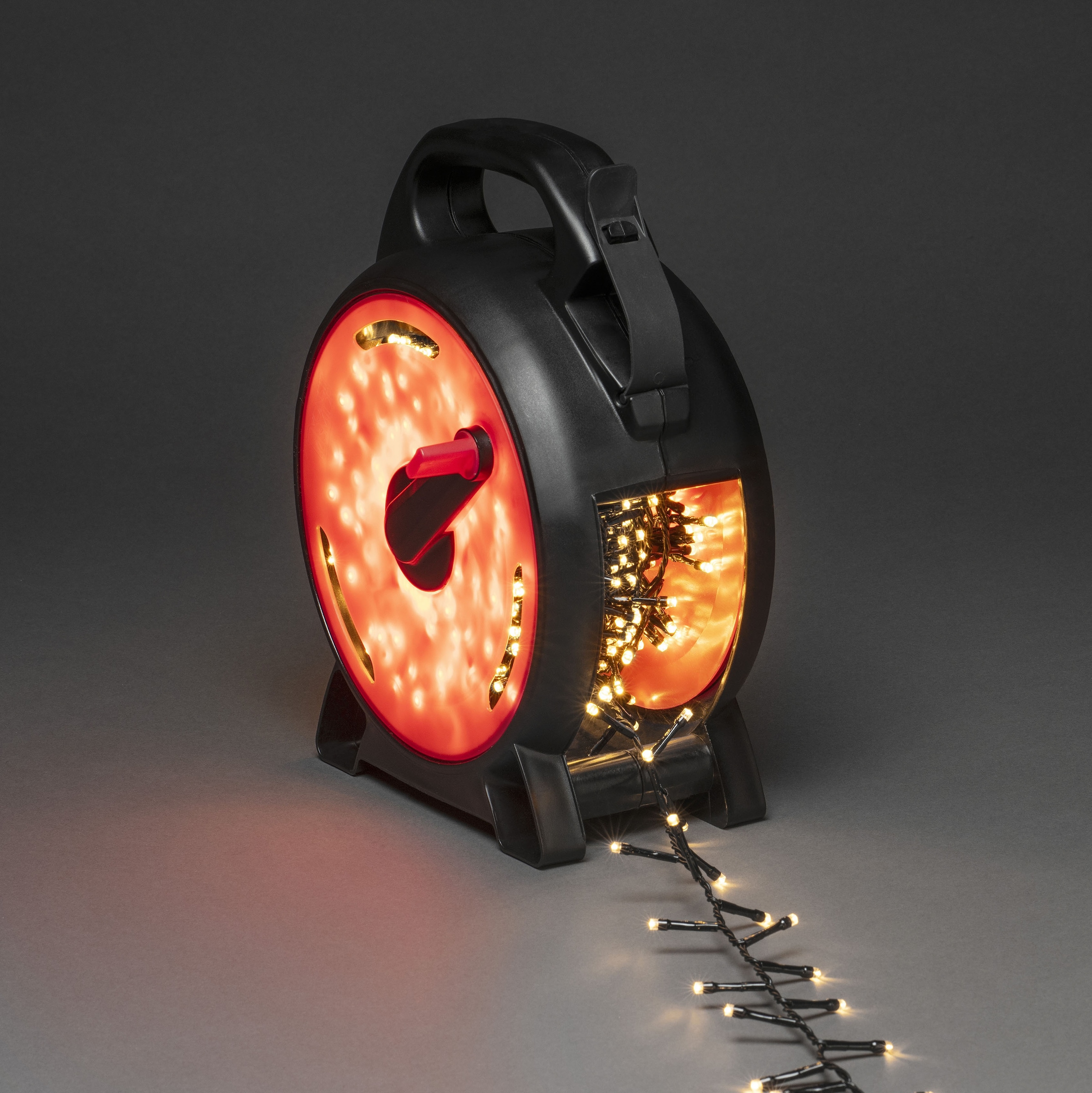 aussen«, Compactlights LED-Lichterkette 400 Micro mit KONSTSMIDE Dioden schwarz-rot, Kabelaufroller, kaufen 400 St.-flammig, LED »Weihnachtsdeko online