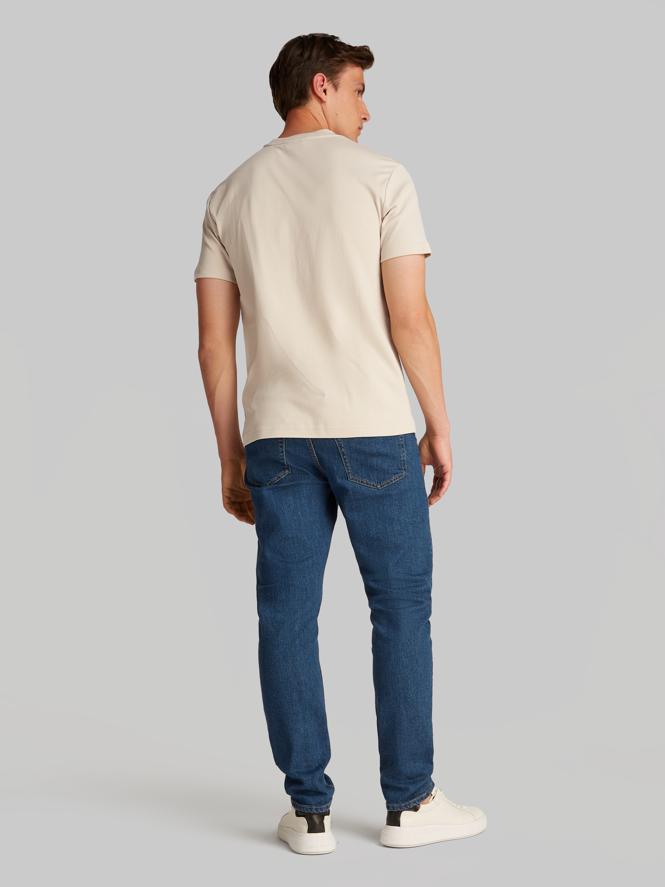Calvin Klein T-Shirt »Micro Logo«, aus dickem Winterjersey, mit Logoprint
