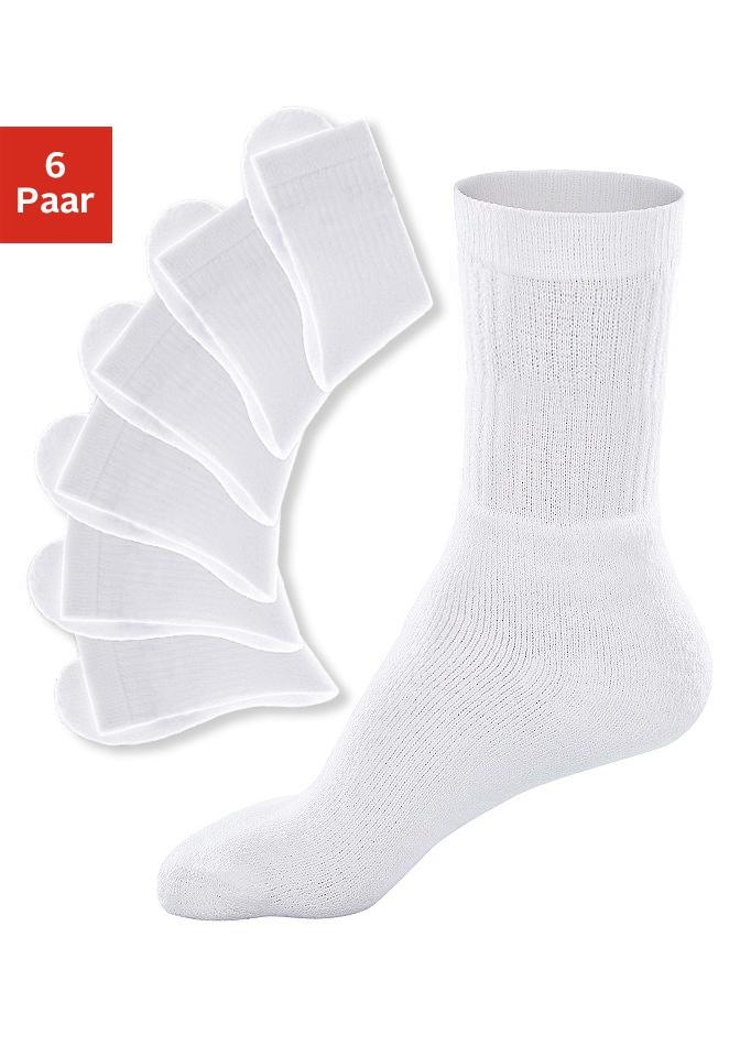 Go in Sportsocken, (6 Paar), Schaft geripptem mit